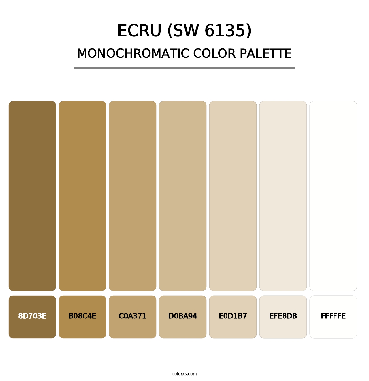 Ecru (SW 6135) - Monochromatic Color Palette