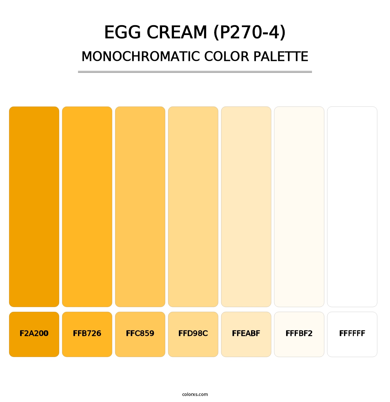 Egg Cream (P270-4) - Monochromatic Color Palette