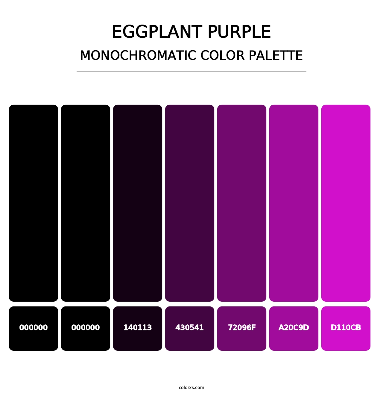 Eggplant Purple - Monochromatic Color Palette