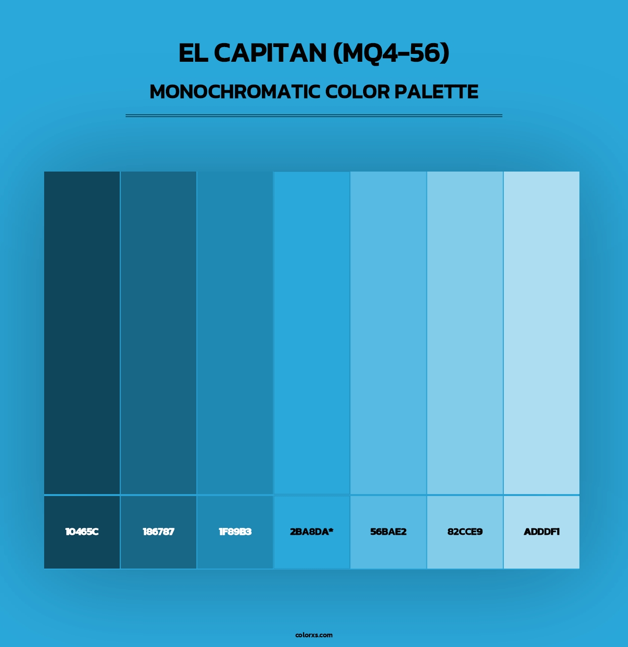 El Capitan (MQ4-56) - Monochromatic Color Palette
