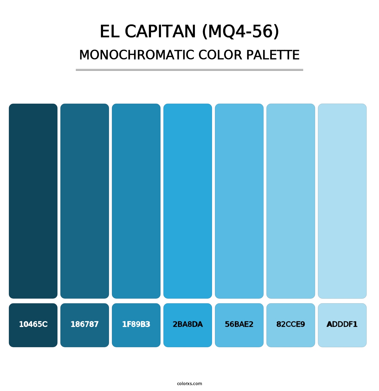 El Capitan (MQ4-56) - Monochromatic Color Palette