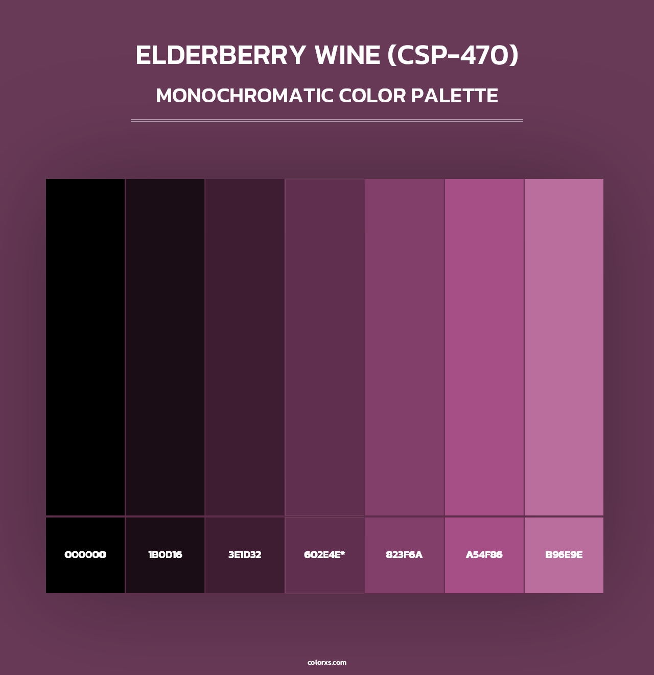 Elderberry Wine (CSP-470) - Monochromatic Color Palette