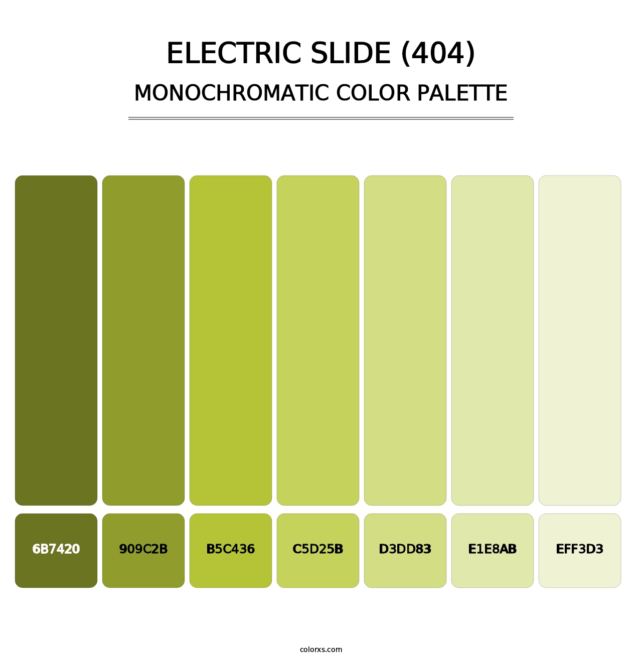 Electric Slide (404) - Monochromatic Color Palette