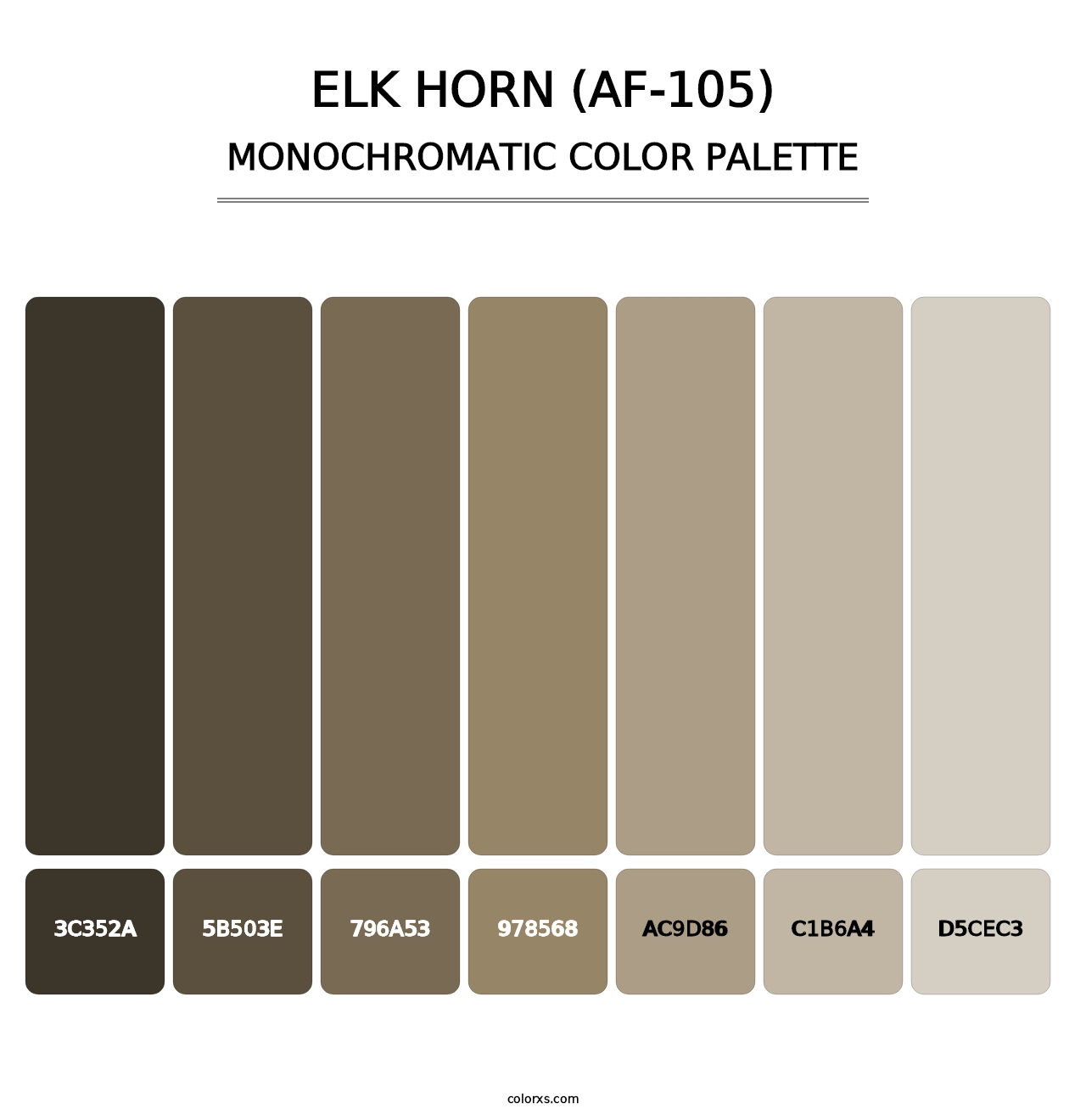 Elk Horn (AF-105) - Monochromatic Color Palette