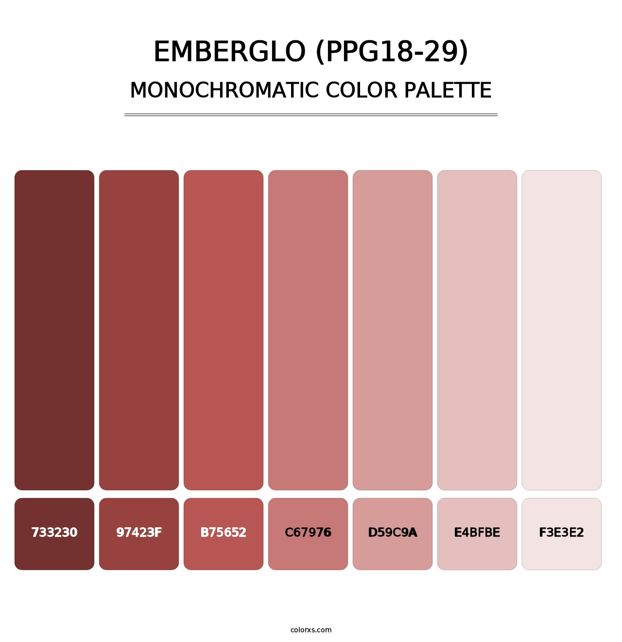 Emberglo (PPG18-29) - Monochromatic Color Palette