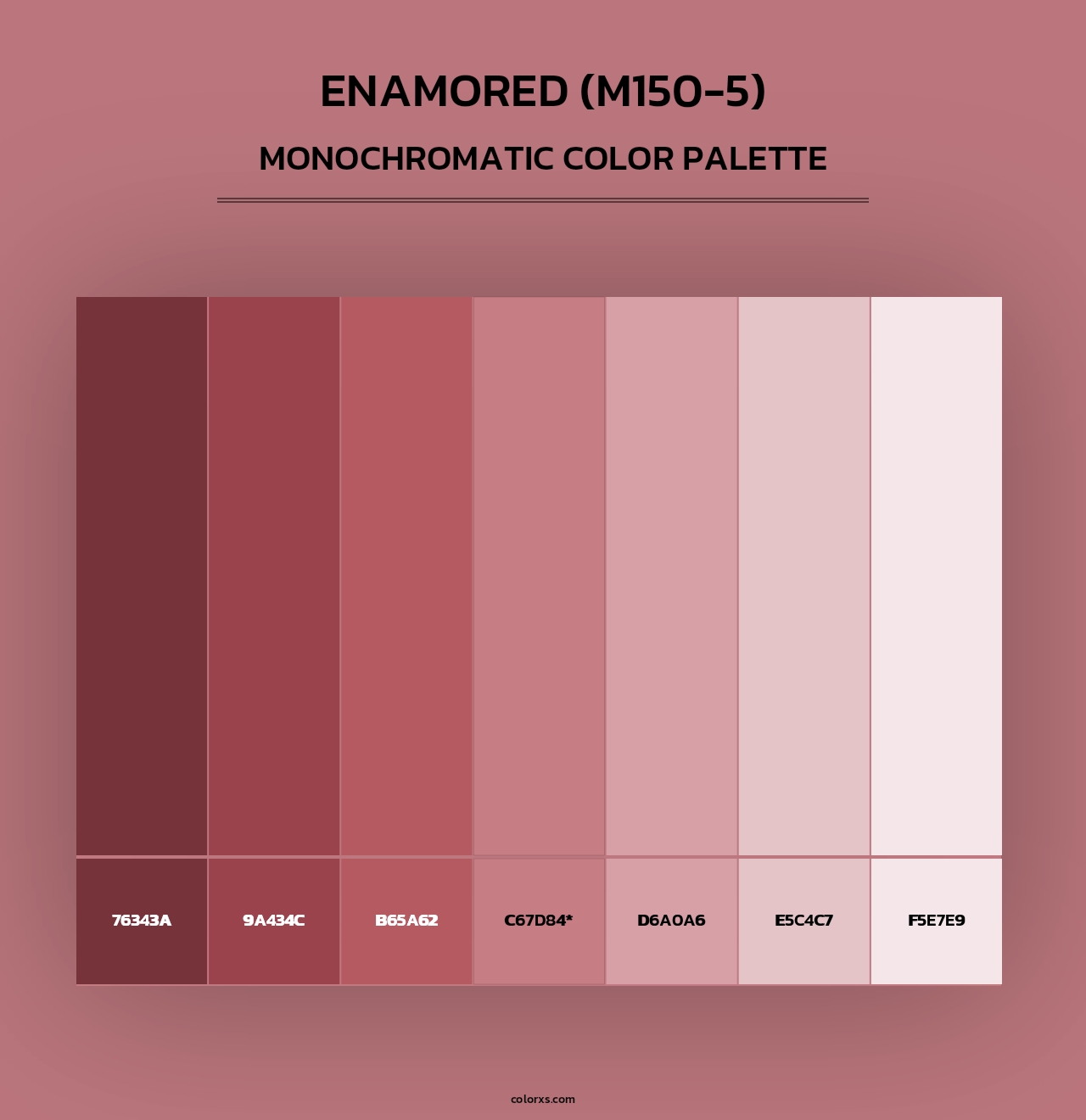 Enamored (M150-5) - Monochromatic Color Palette