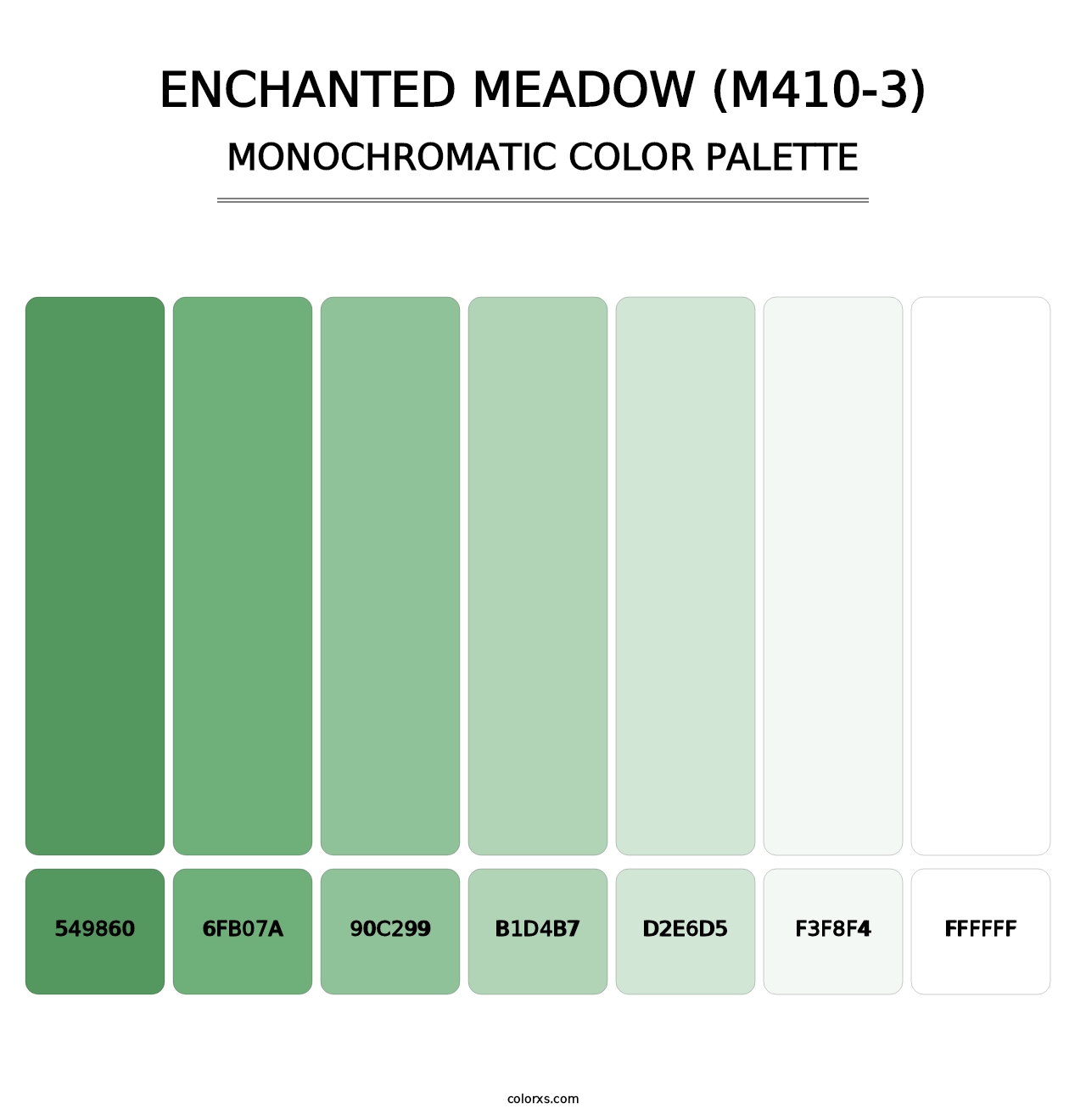 Enchanted Meadow (M410-3) - Monochromatic Color Palette
