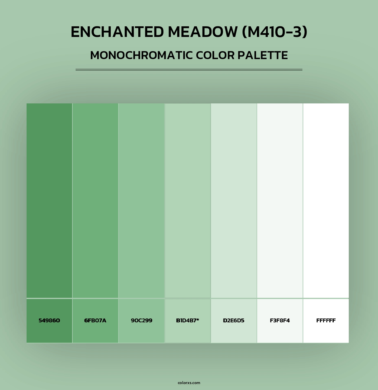 Enchanted Meadow (M410-3) - Monochromatic Color Palette