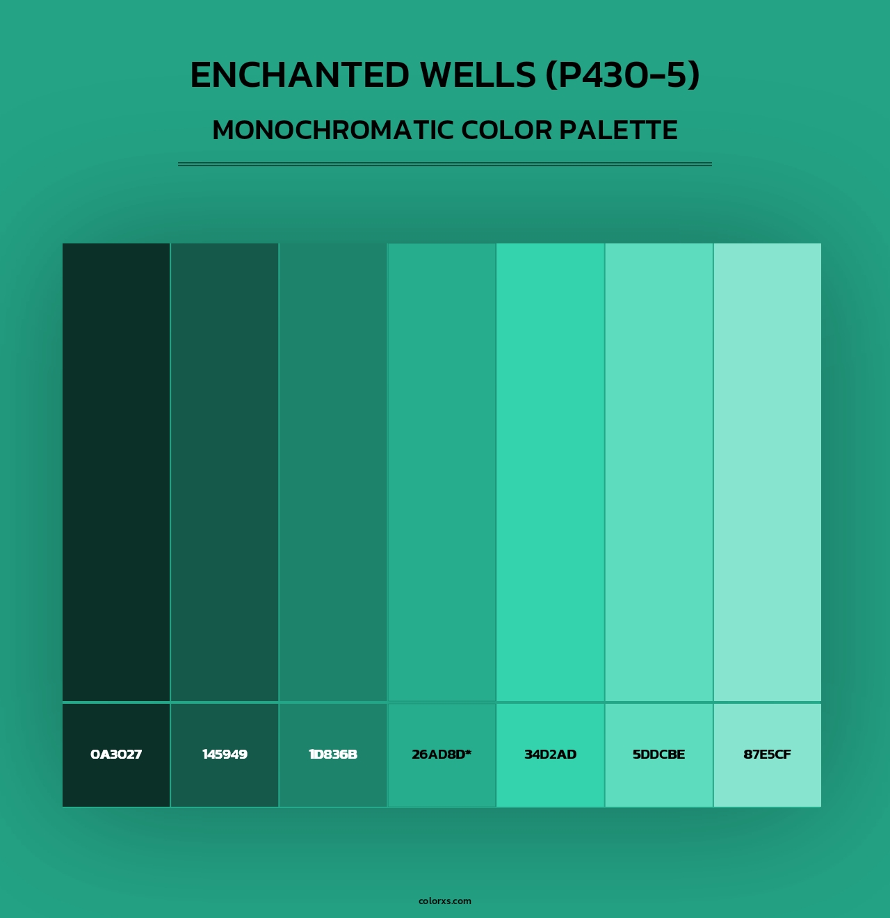 Enchanted Wells (P430-5) - Monochromatic Color Palette