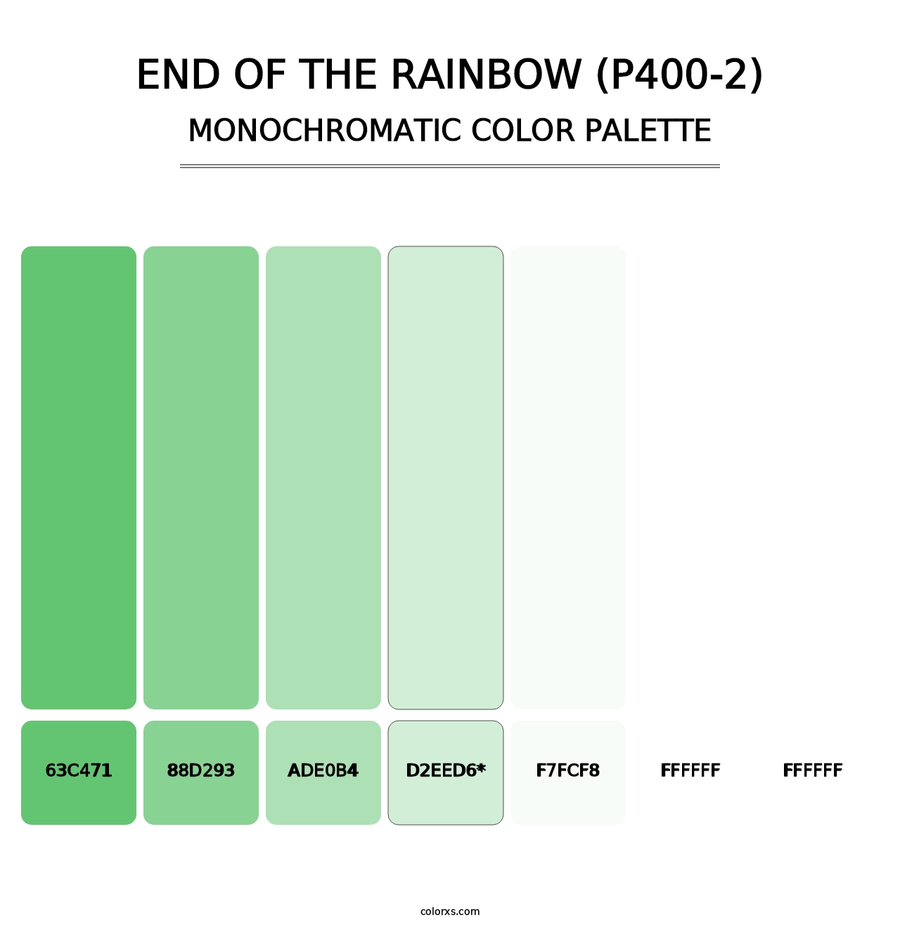 End Of The Rainbow (P400-2) - Monochromatic Color Palette