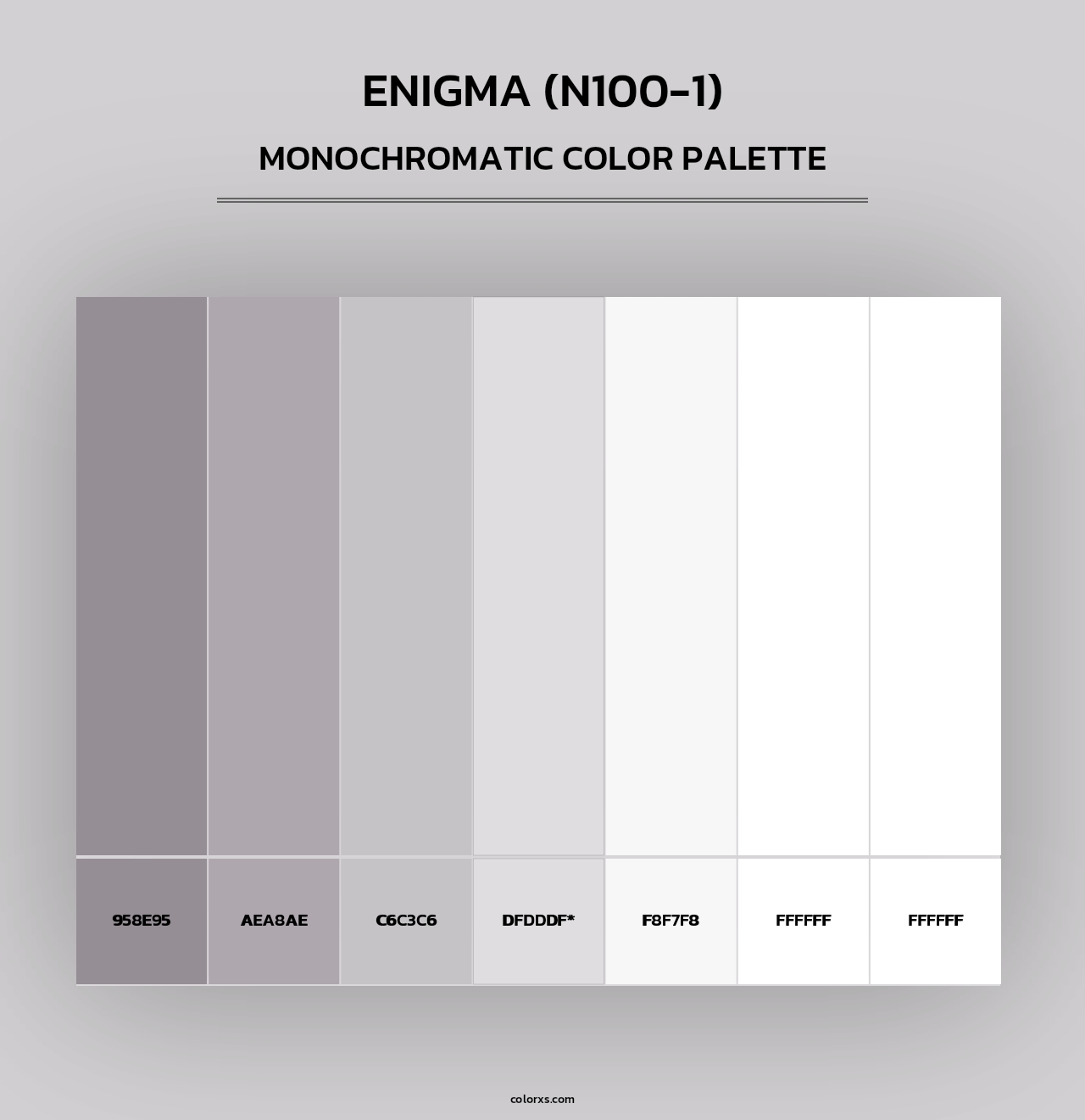 Enigma (N100-1) - Monochromatic Color Palette