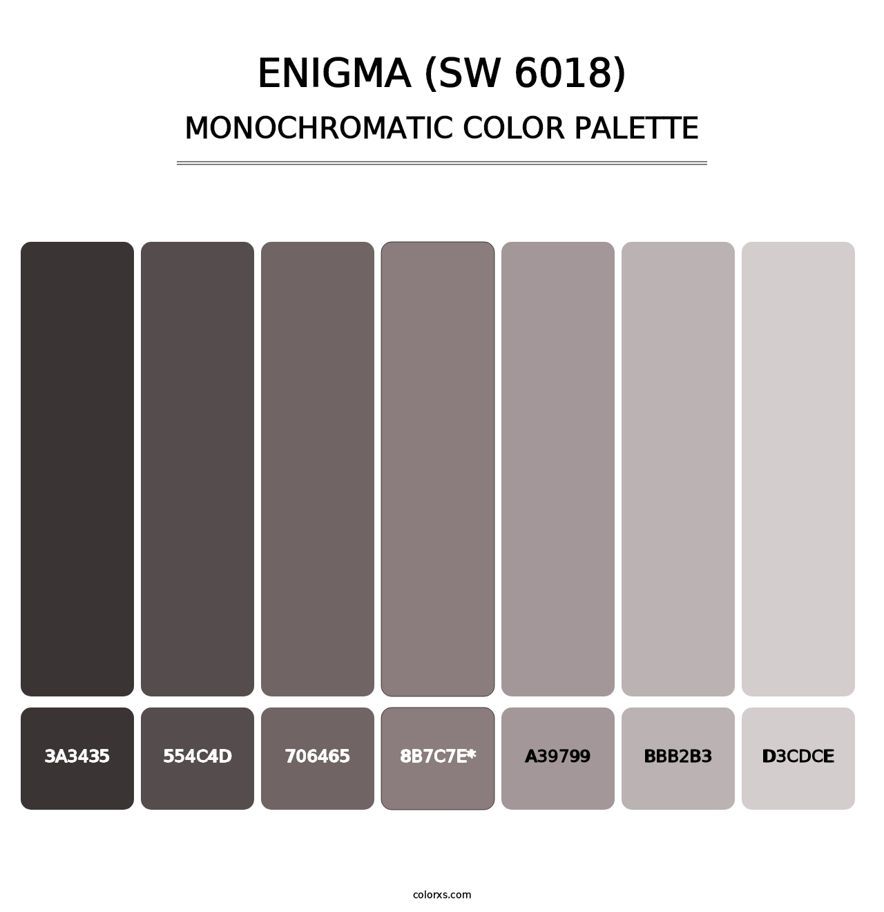 Enigma (SW 6018) - Monochromatic Color Palette