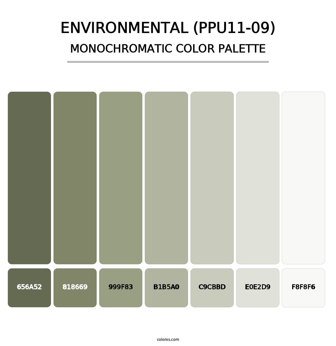Environmental (PPU11-09) - Monochromatic Color Palette