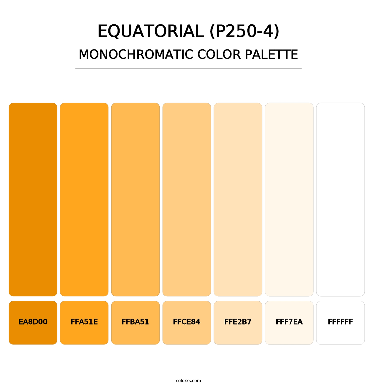 Equatorial (P250-4) - Monochromatic Color Palette