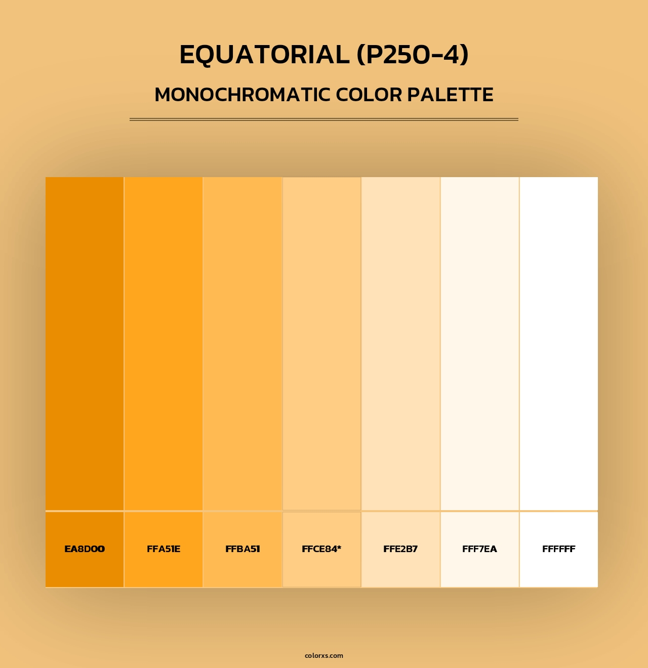 Equatorial (P250-4) - Monochromatic Color Palette