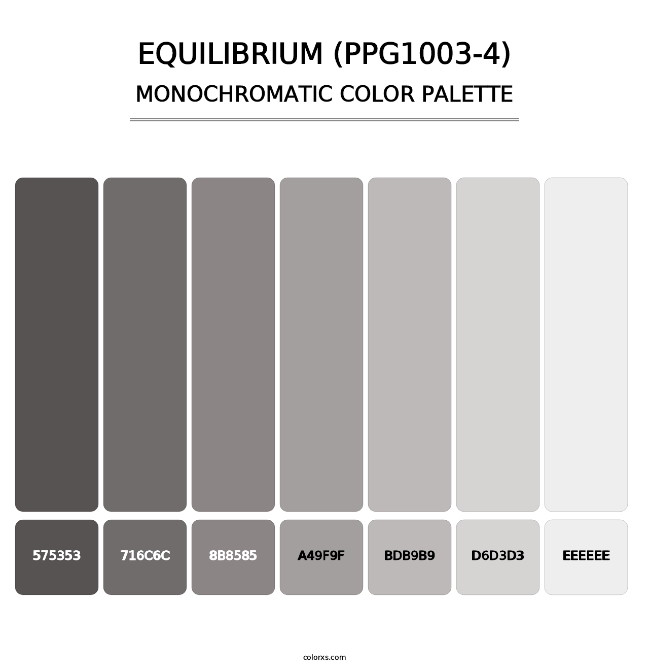Equilibrium (PPG1003-4) - Monochromatic Color Palette