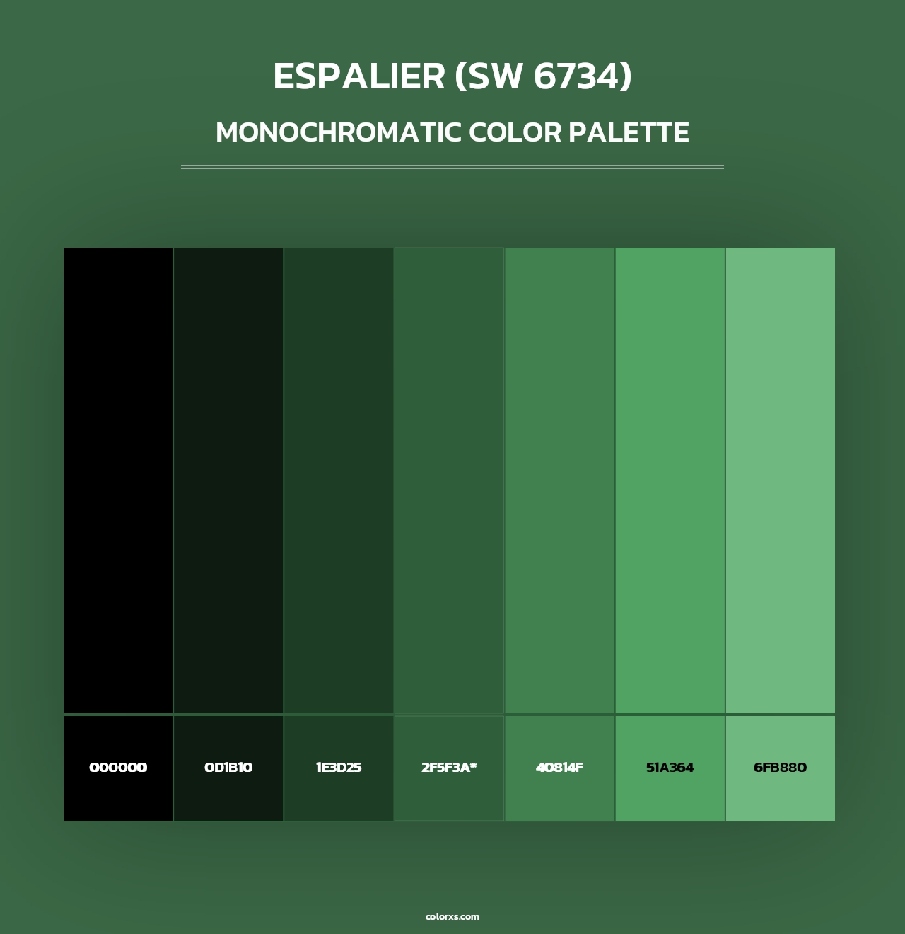 Espalier (SW 6734) - Monochromatic Color Palette