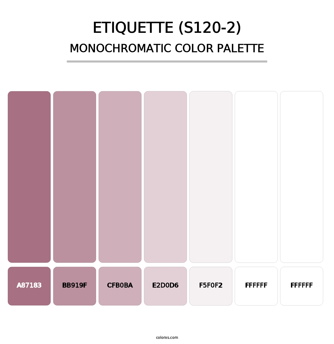 Etiquette (S120-2) - Monochromatic Color Palette