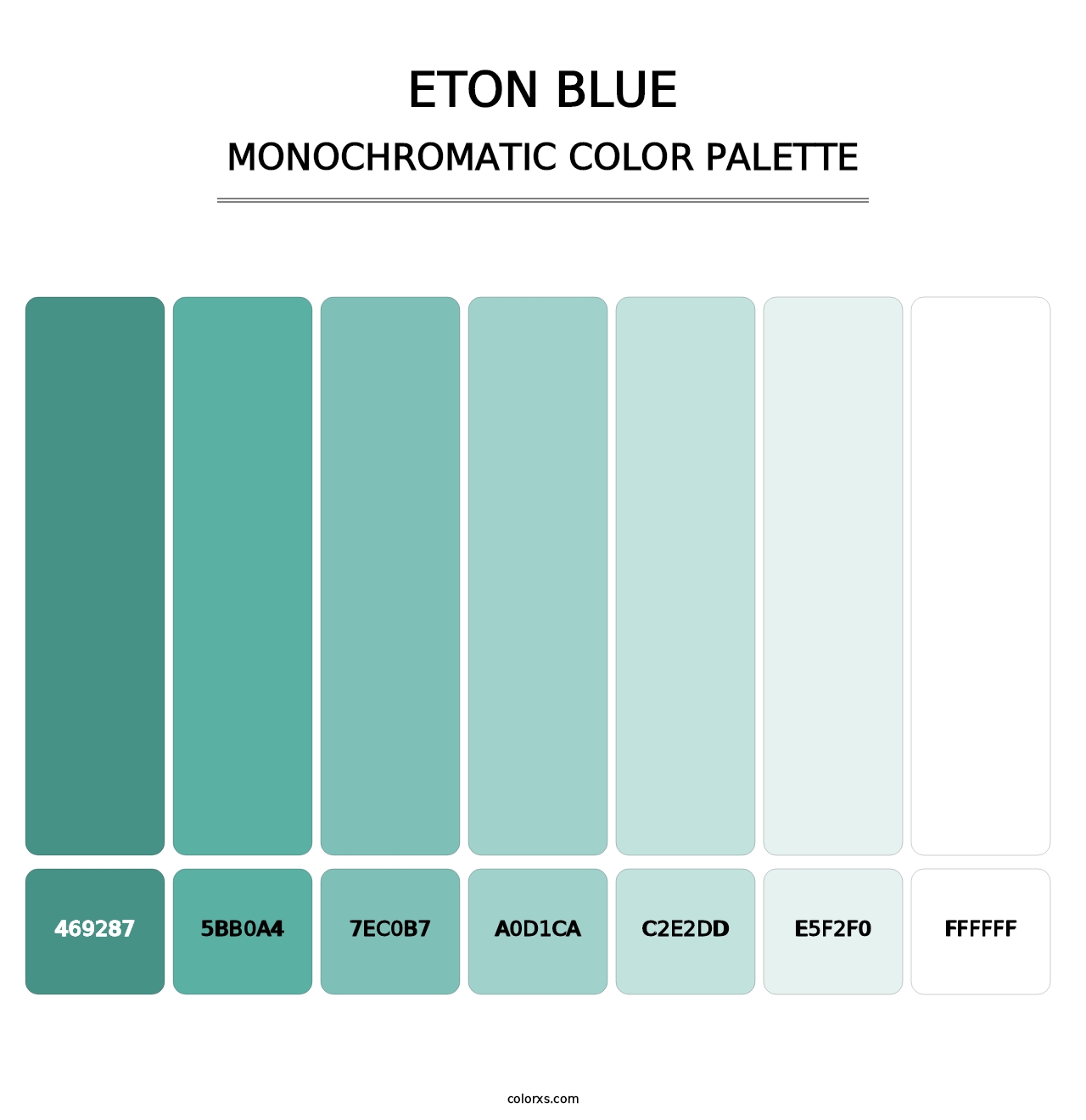Eton blue - Monochromatic Color Palette