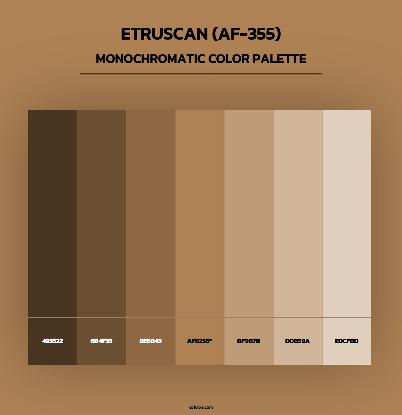 Etruscan (AF-355) - Monochromatic Color Palette