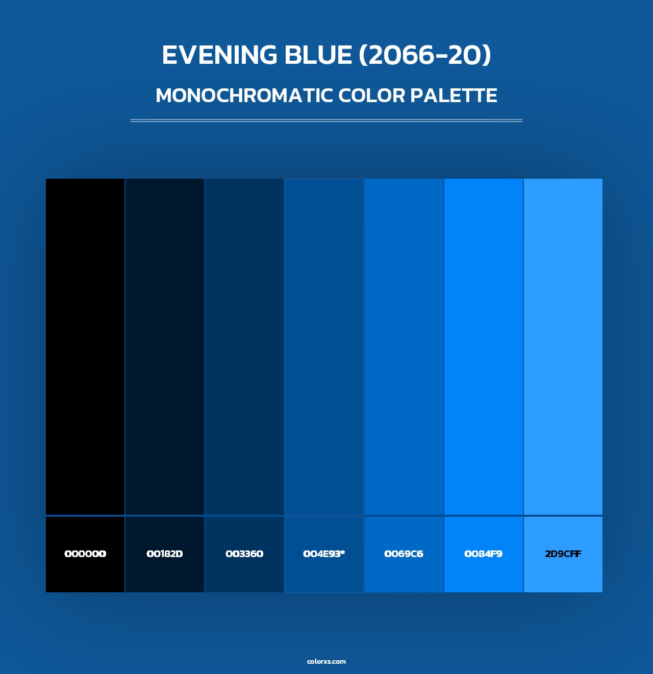 Evening Blue (2066-20) - Monochromatic Color Palette