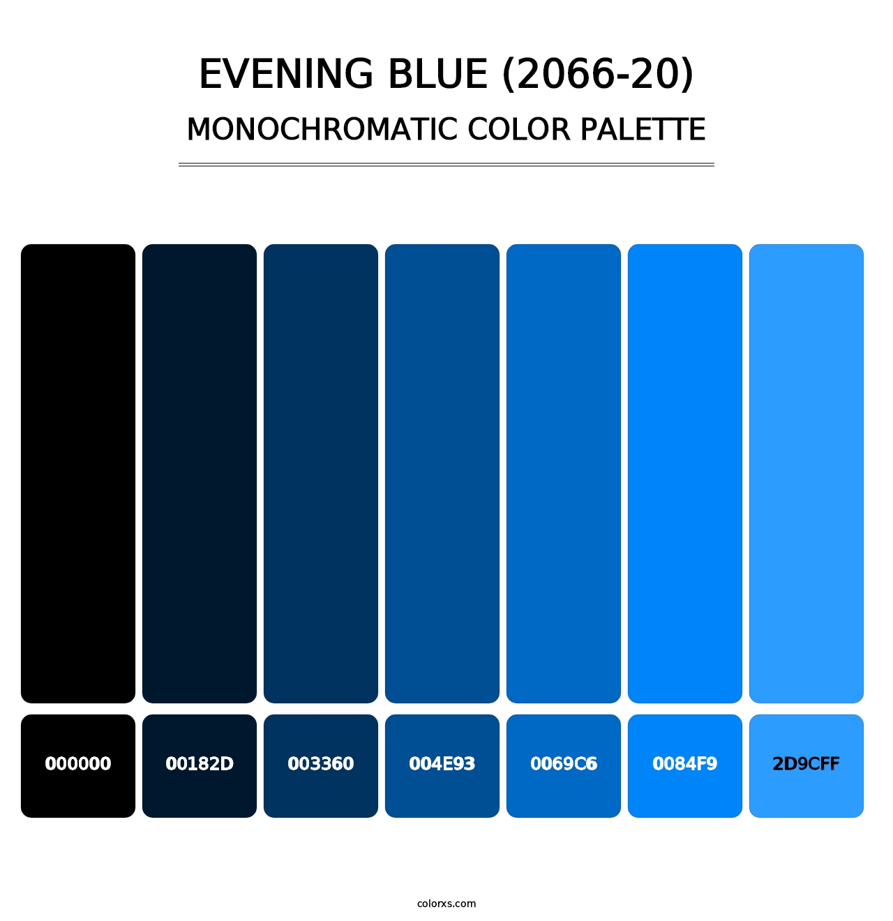 Evening Blue (2066-20) - Monochromatic Color Palette