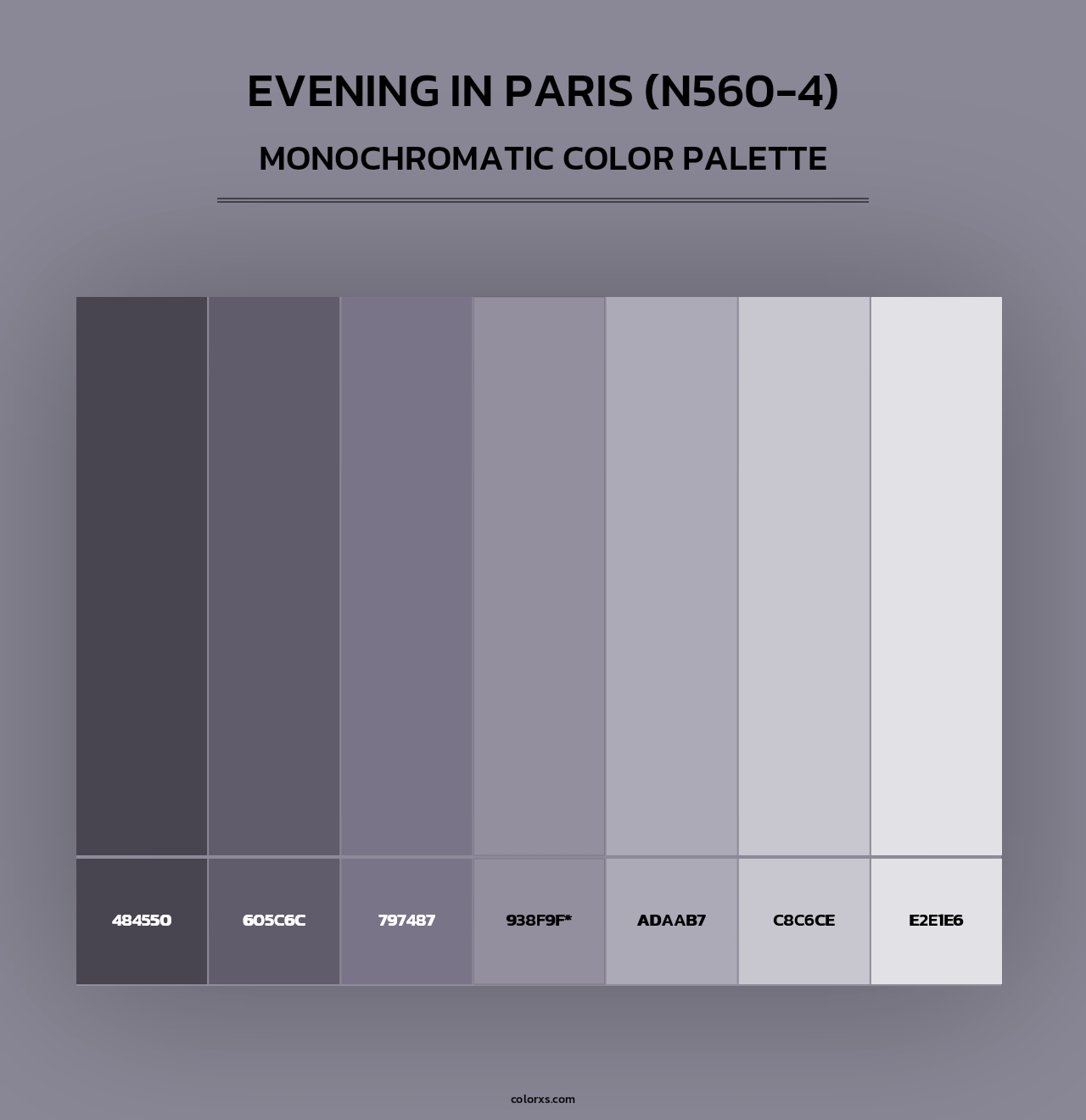 Evening In Paris (N560-4) - Monochromatic Color Palette