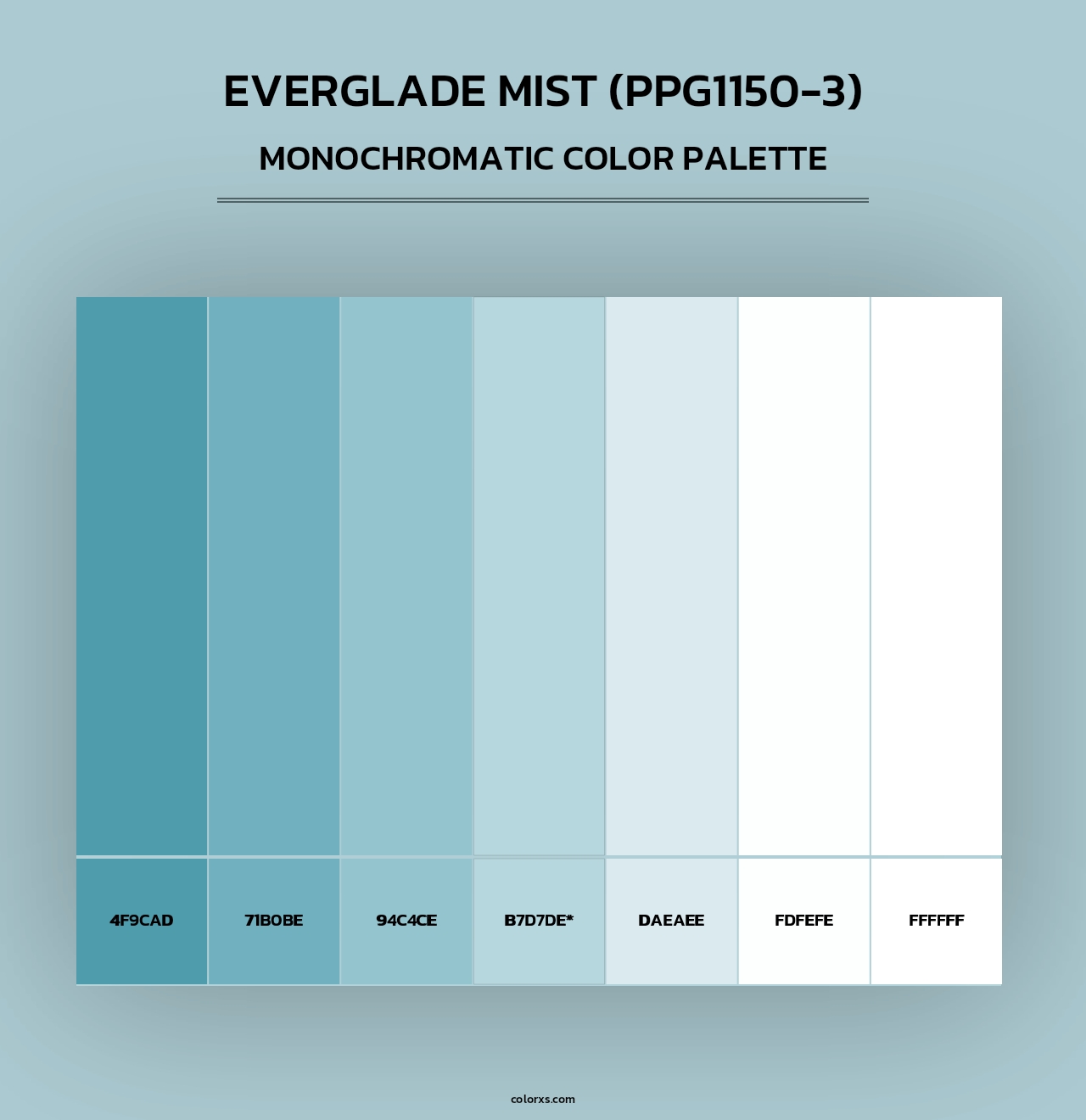 Everglade Mist (PPG1150-3) - Monochromatic Color Palette