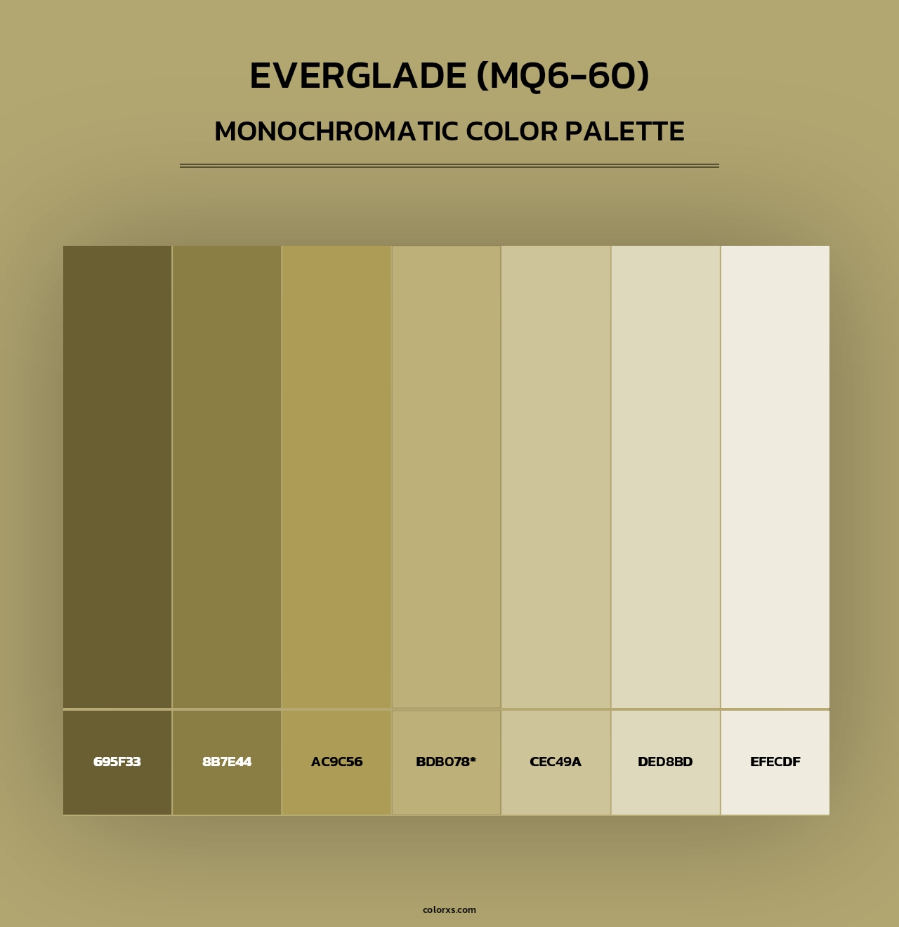 Everglade (MQ6-60) - Monochromatic Color Palette