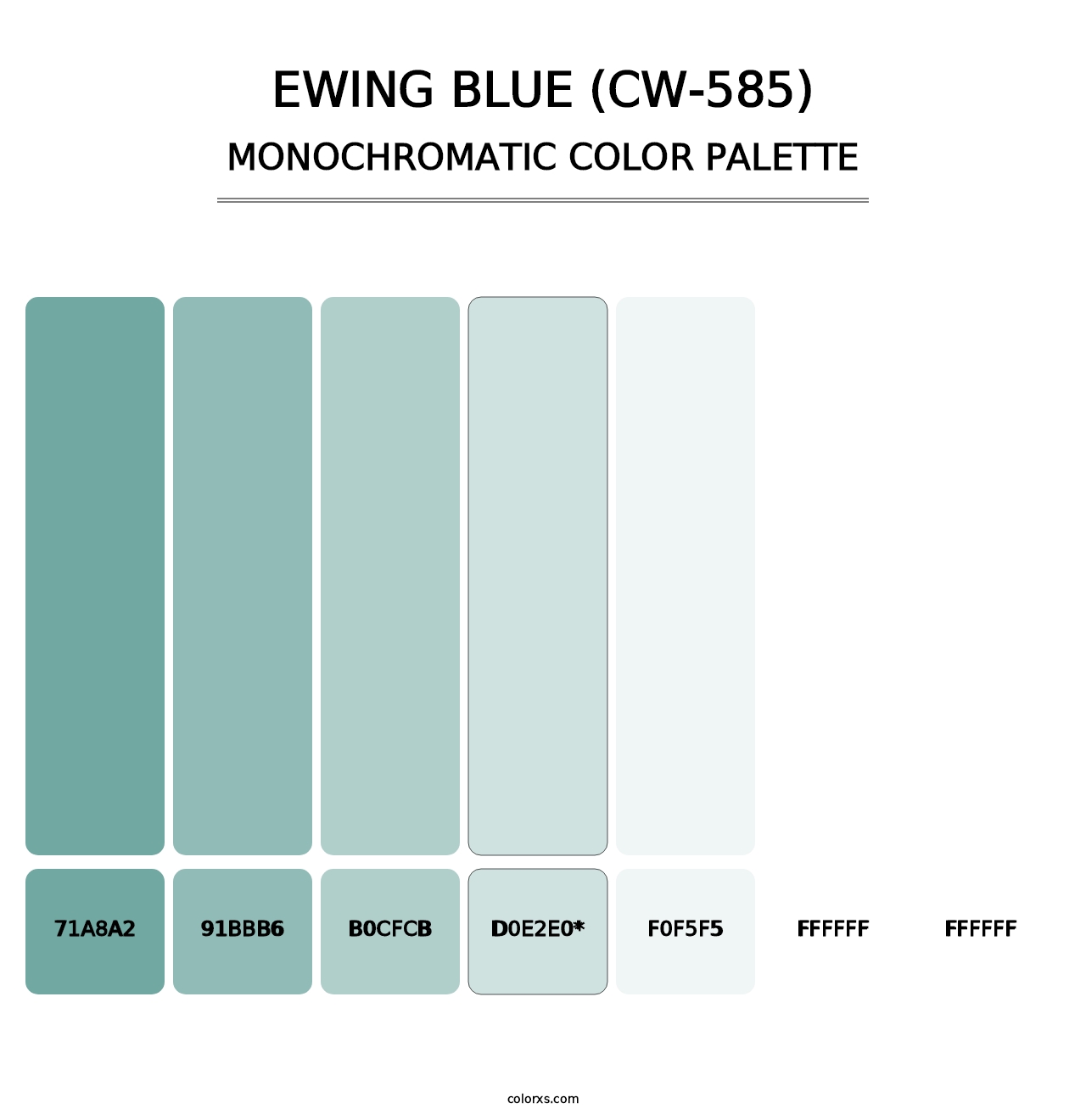 Ewing Blue (CW-585) - Monochromatic Color Palette