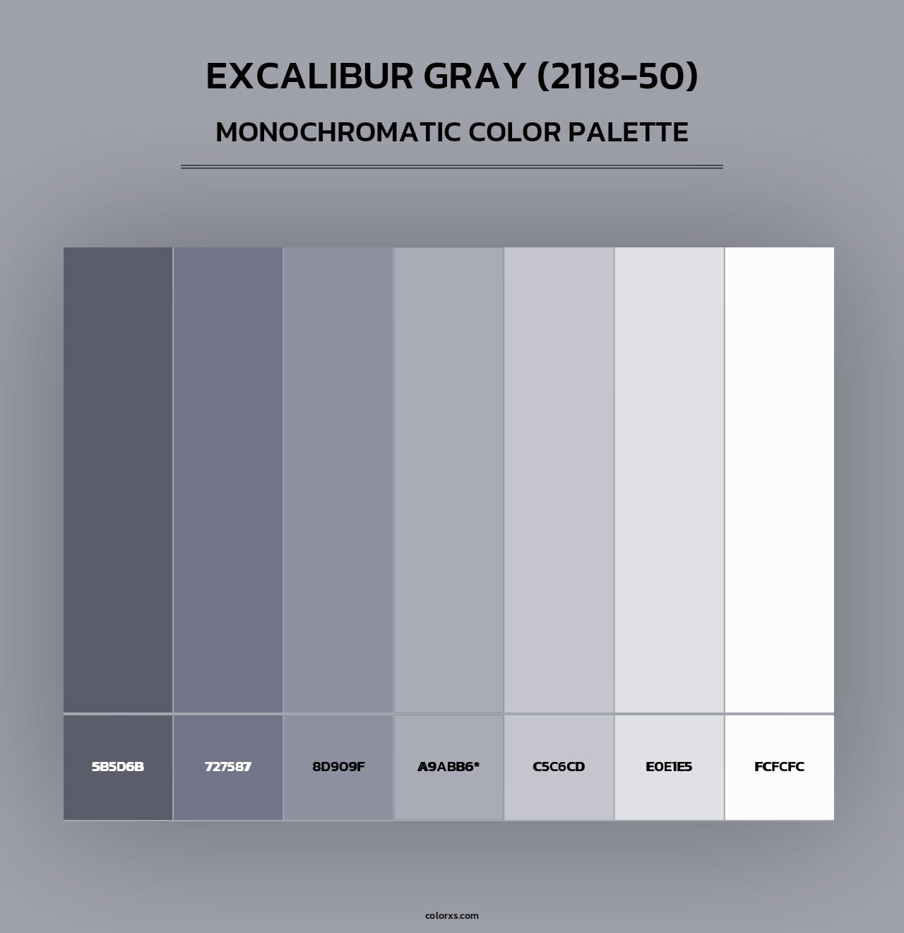 Excalibur Gray (2118-50) - Monochromatic Color Palette
