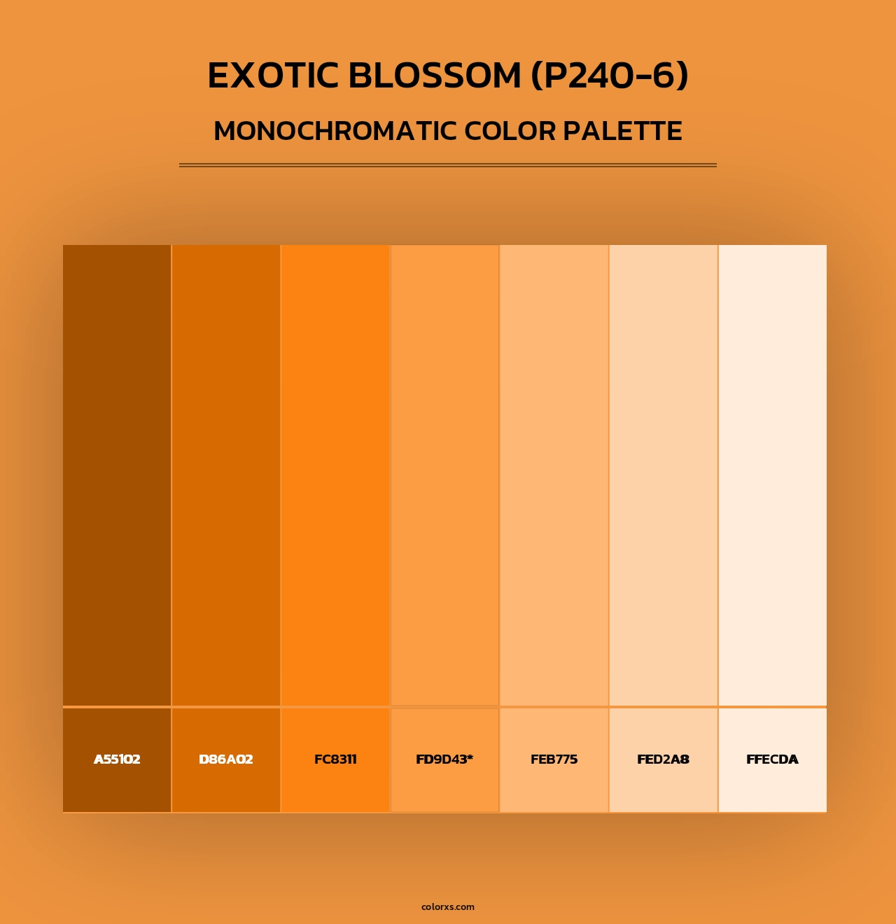 Exotic Blossom (P240-6) - Monochromatic Color Palette