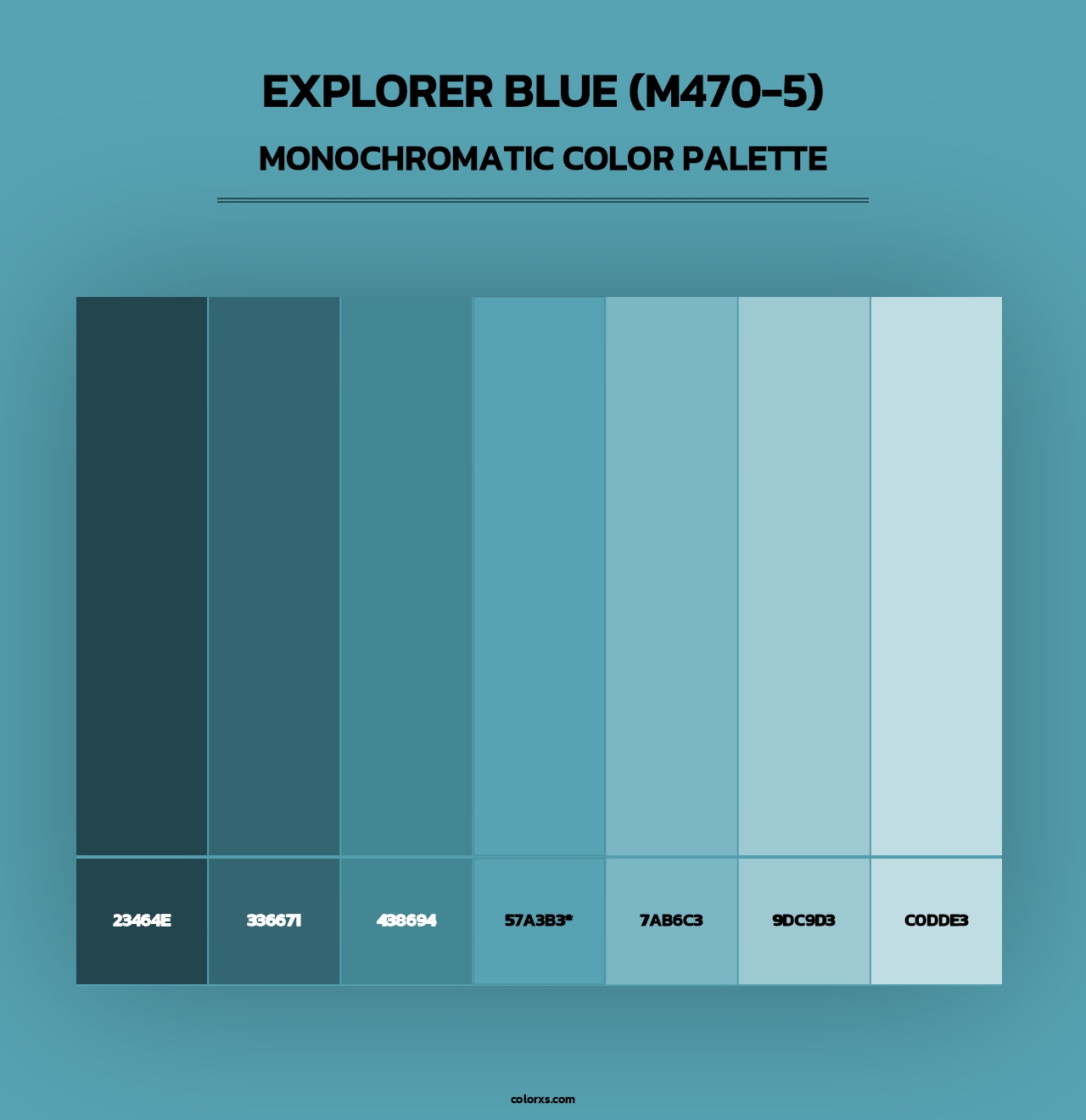 Explorer Blue (M470-5) - Monochromatic Color Palette