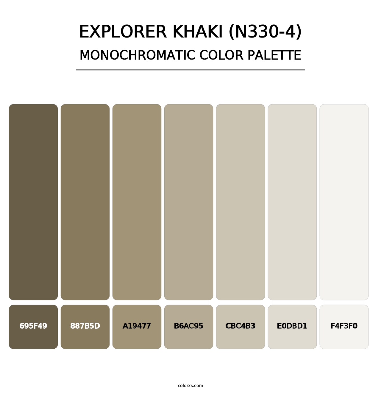 Explorer Khaki (N330-4) - Monochromatic Color Palette