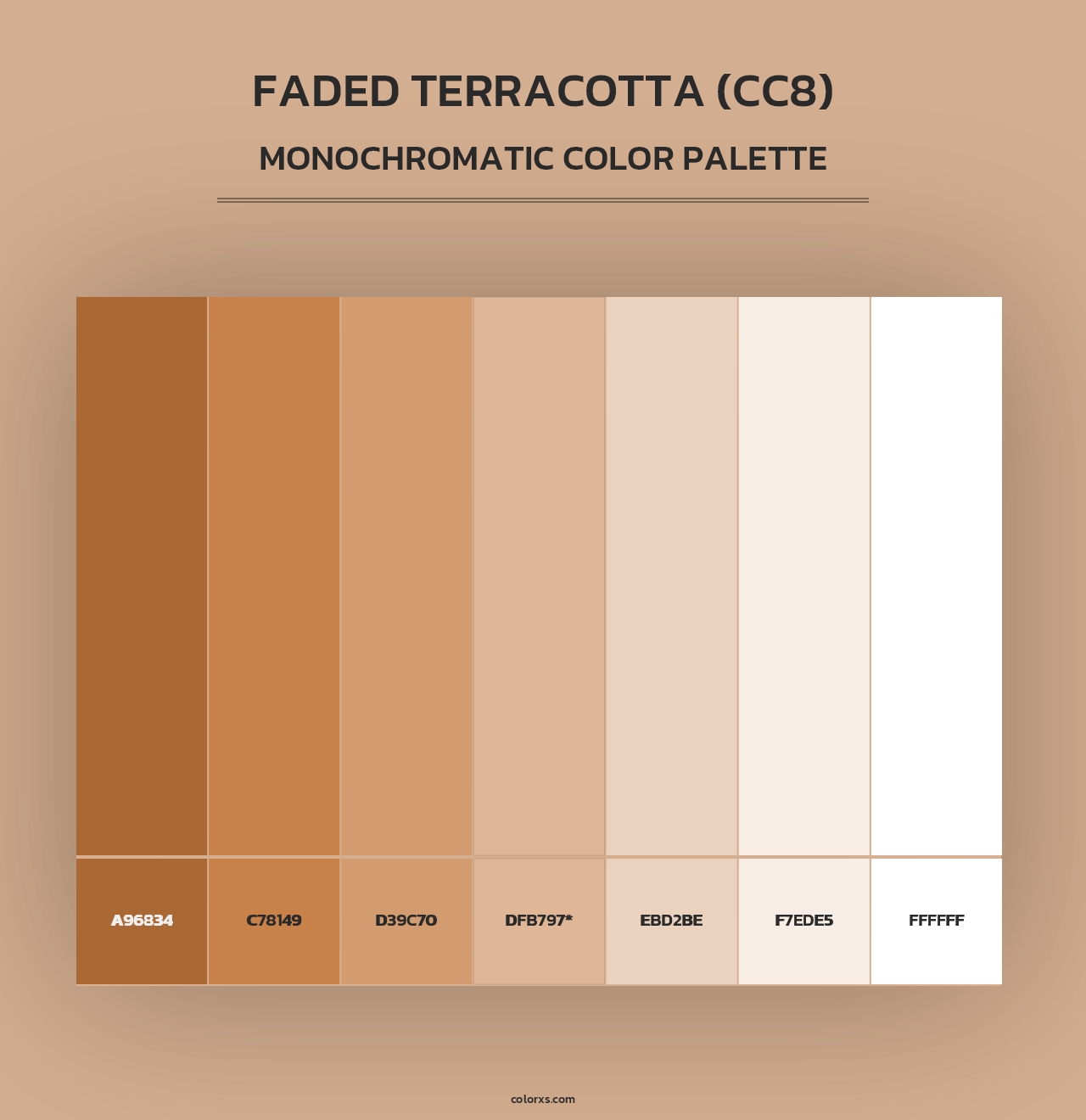 Faded Terracotta (CC8) - Monochromatic Color Palette