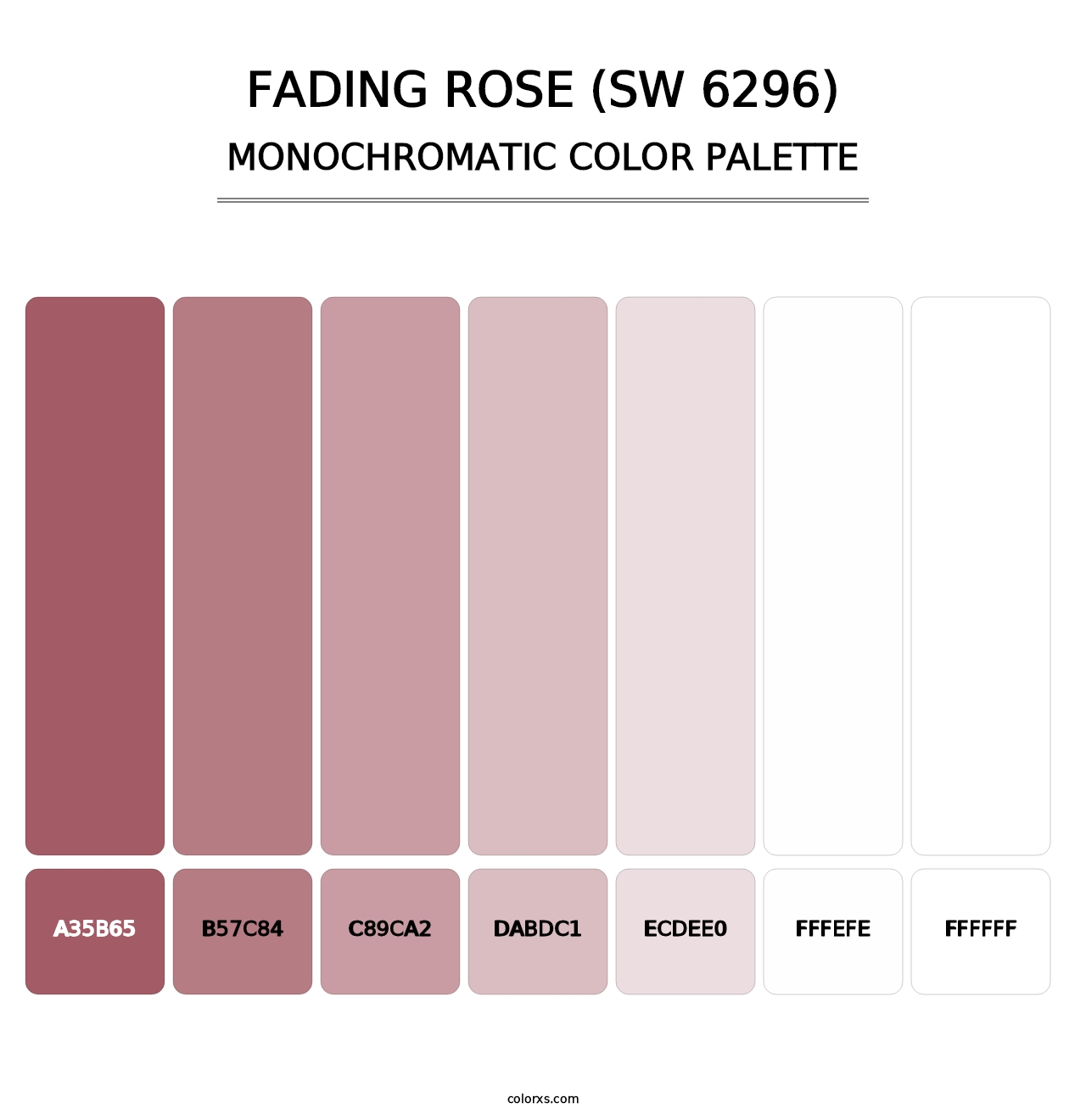Fading Rose (SW 6296) - Monochromatic Color Palette