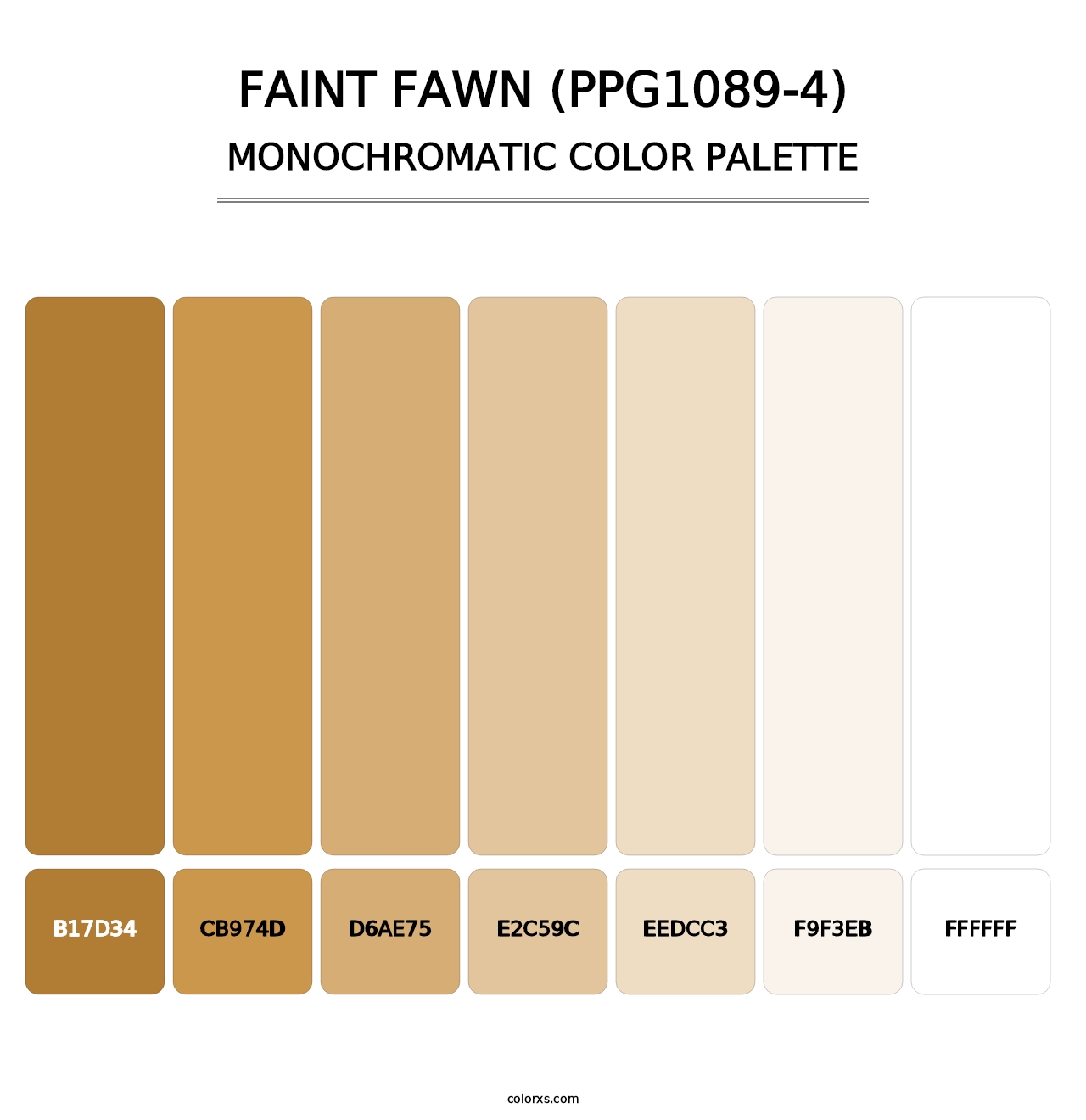 Faint Fawn (PPG1089-4) - Monochromatic Color Palette