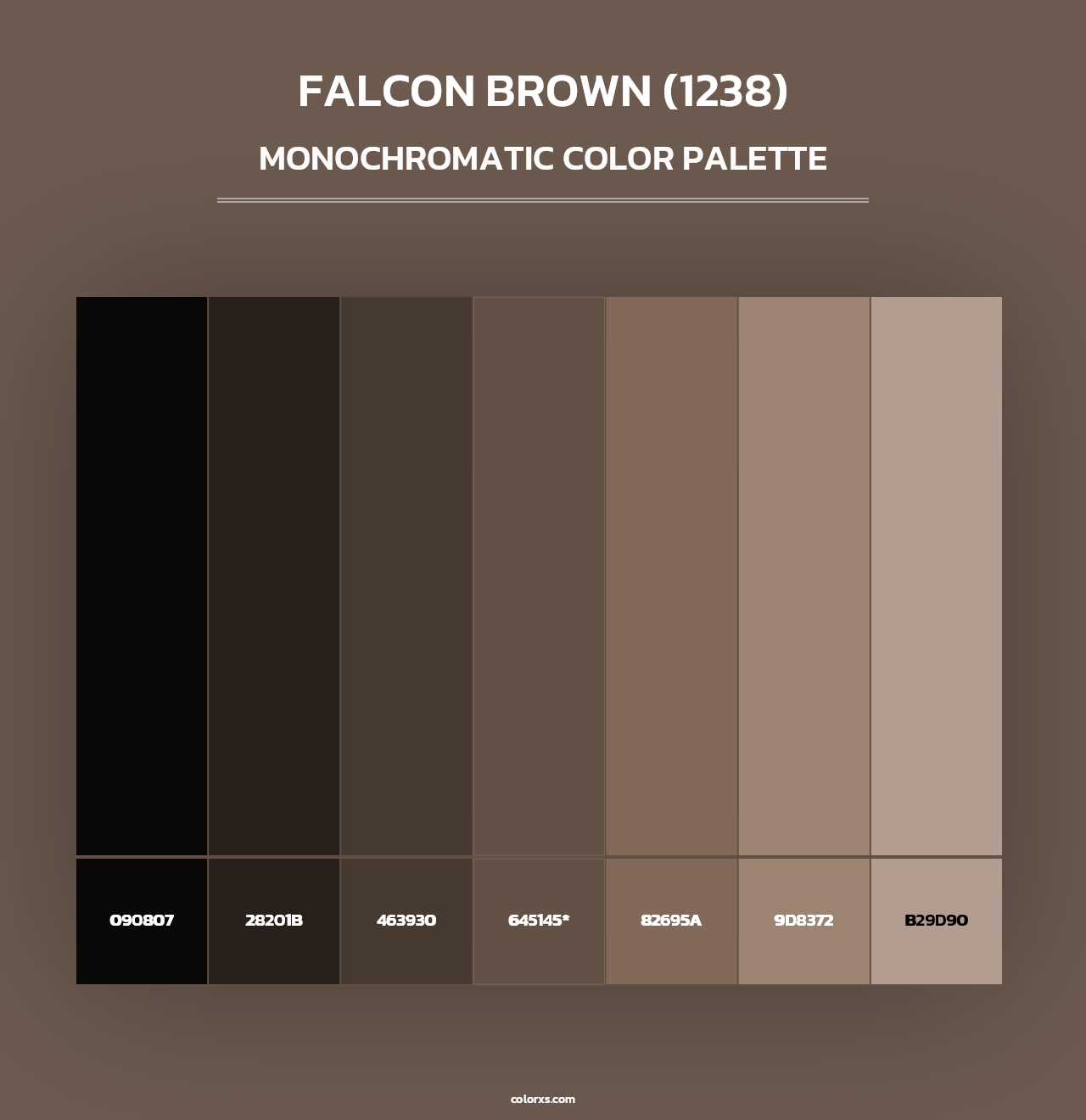 Falcon Brown (1238) - Monochromatic Color Palette