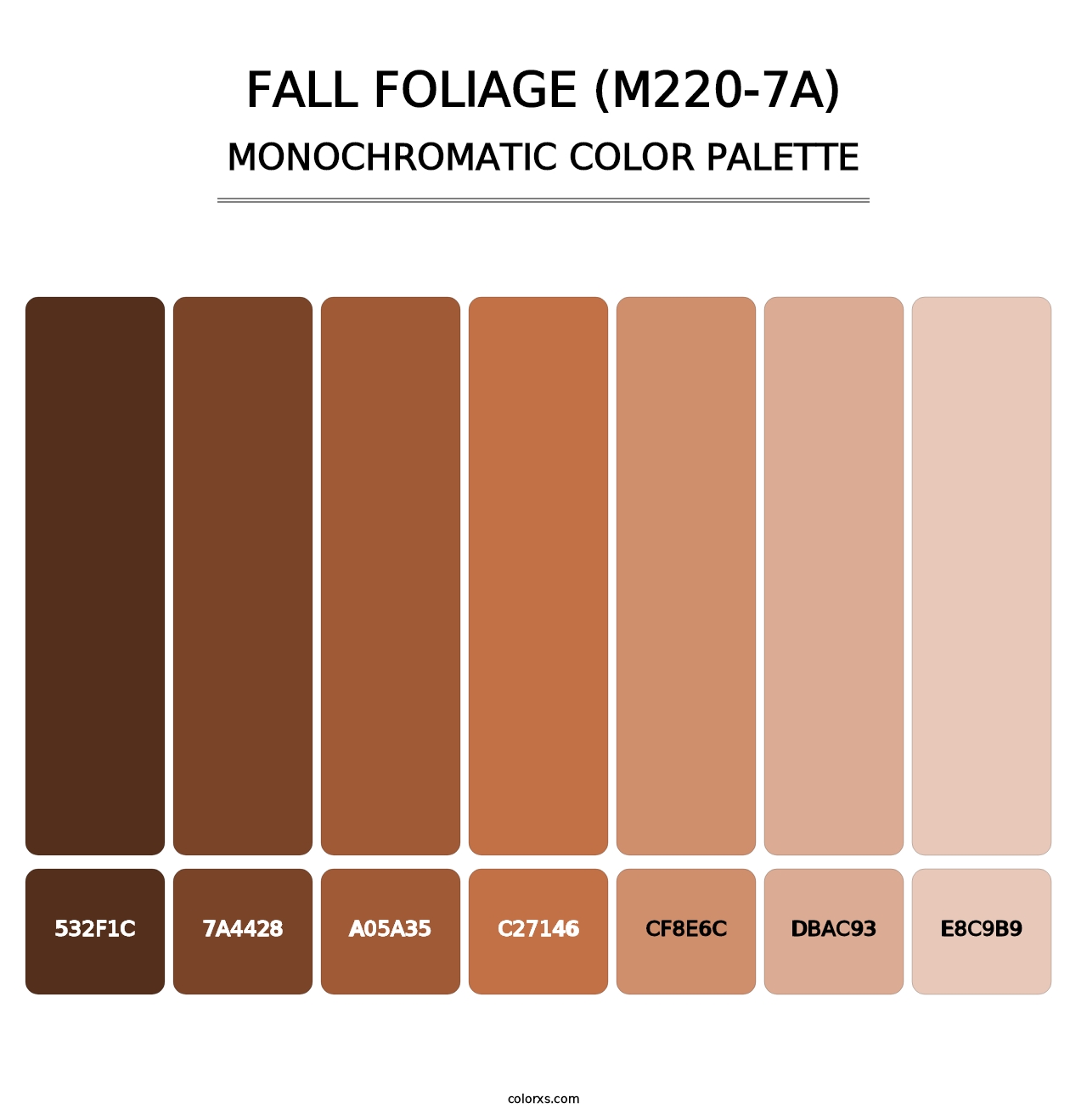 Fall Foliage (M220-7A) - Monochromatic Color Palette