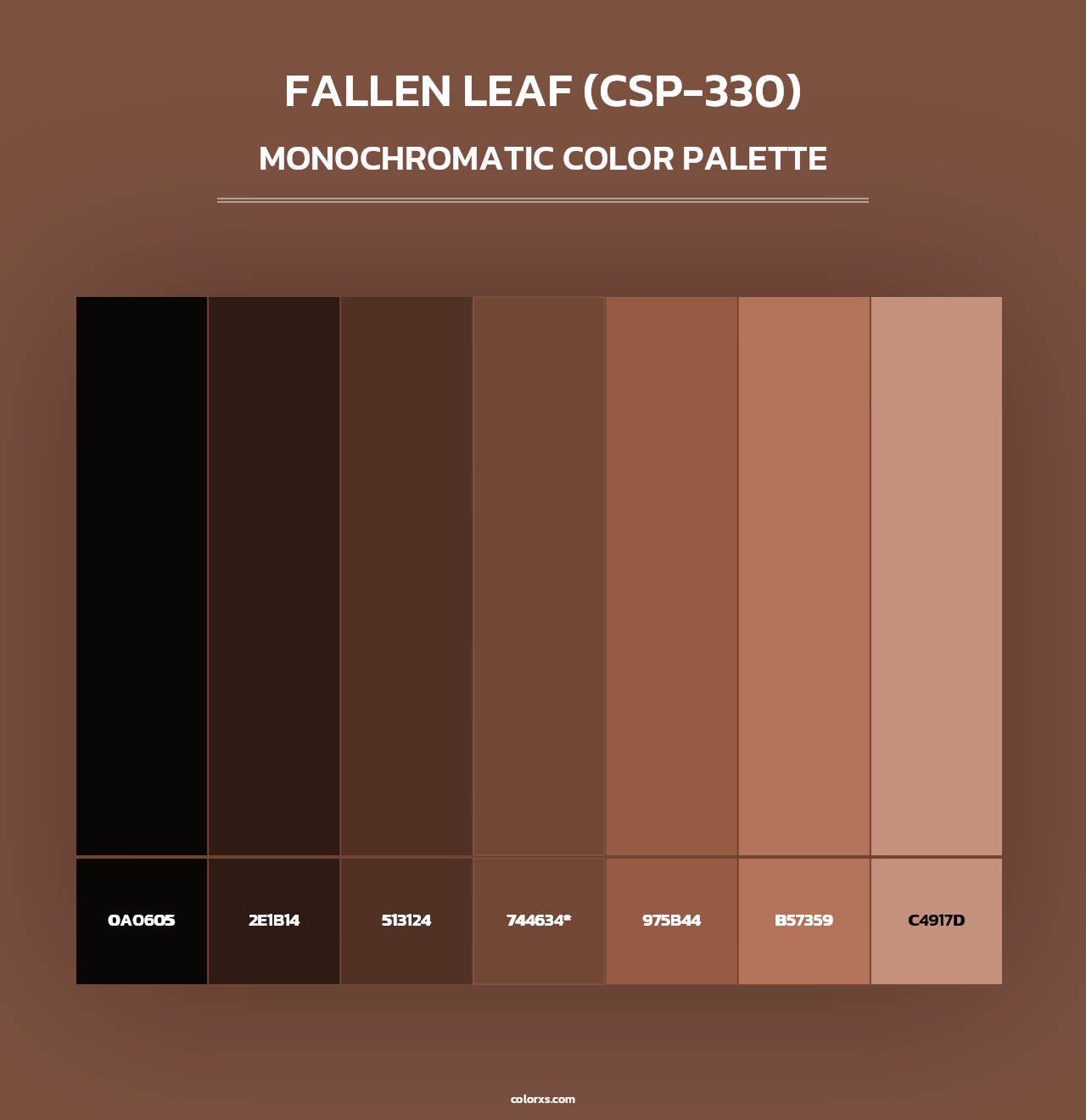 Fallen Leaf (CSP-330) - Monochromatic Color Palette