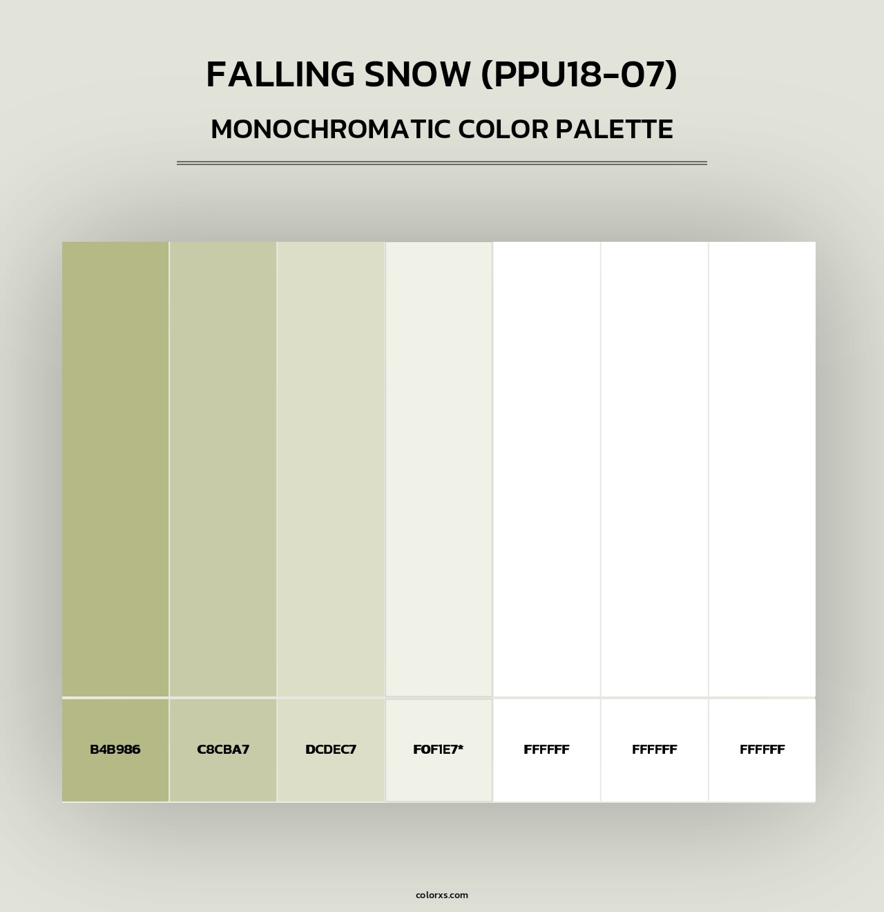 Falling Snow (PPU18-07) - Monochromatic Color Palette