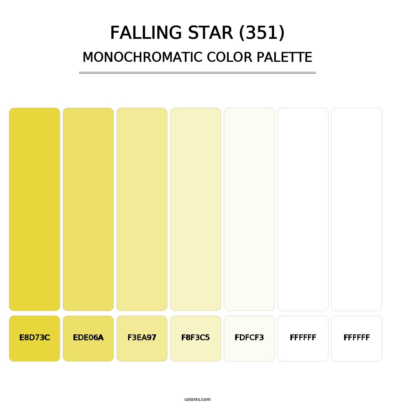 Falling Star (351) - Monochromatic Color Palette