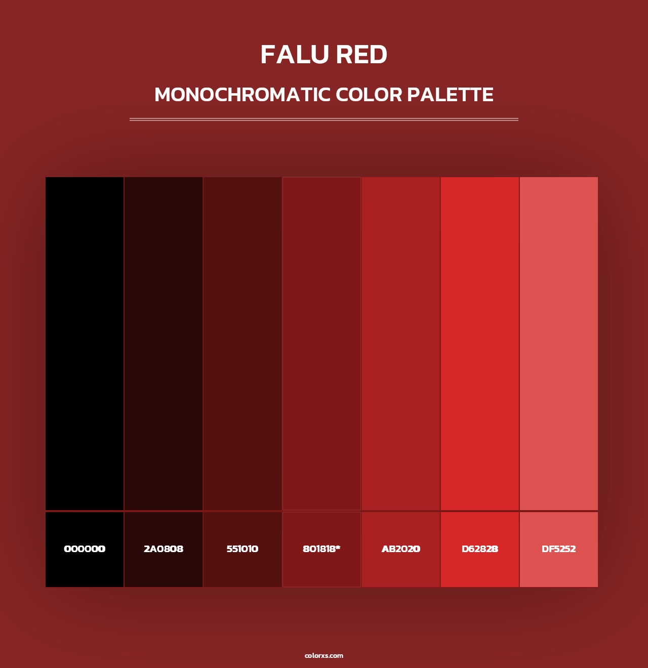 Falu red - Monochromatic Color Palette