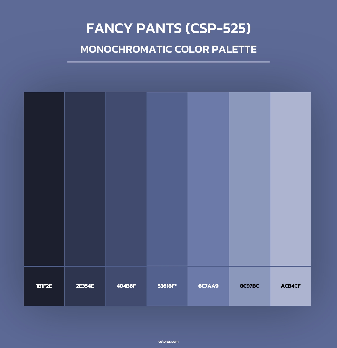 Fancy Pants (CSP-525) - Monochromatic Color Palette