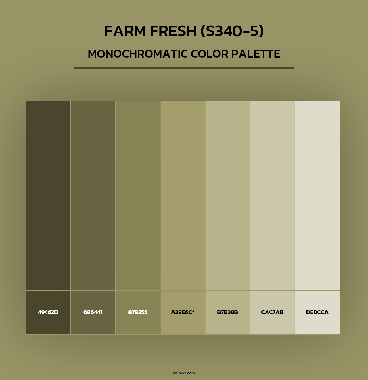 Farm Fresh (S340-5) - Monochromatic Color Palette