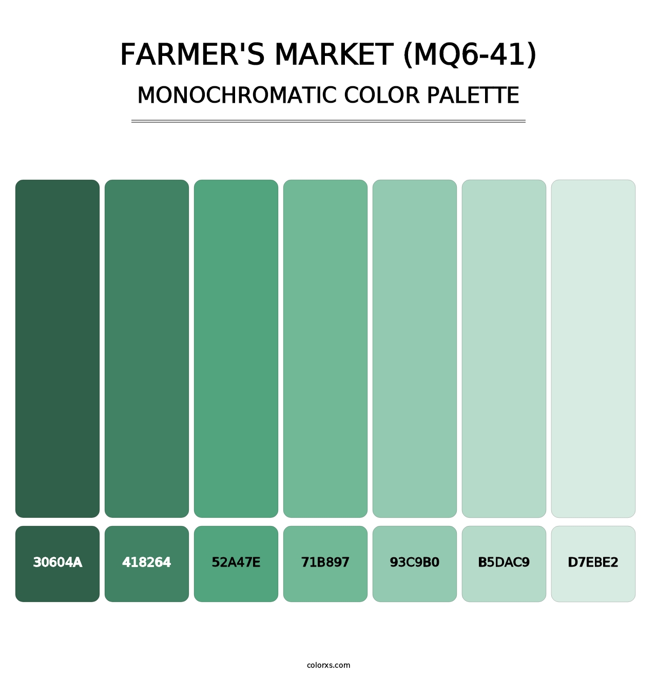 Farmer'S Market (MQ6-41) - Monochromatic Color Palette