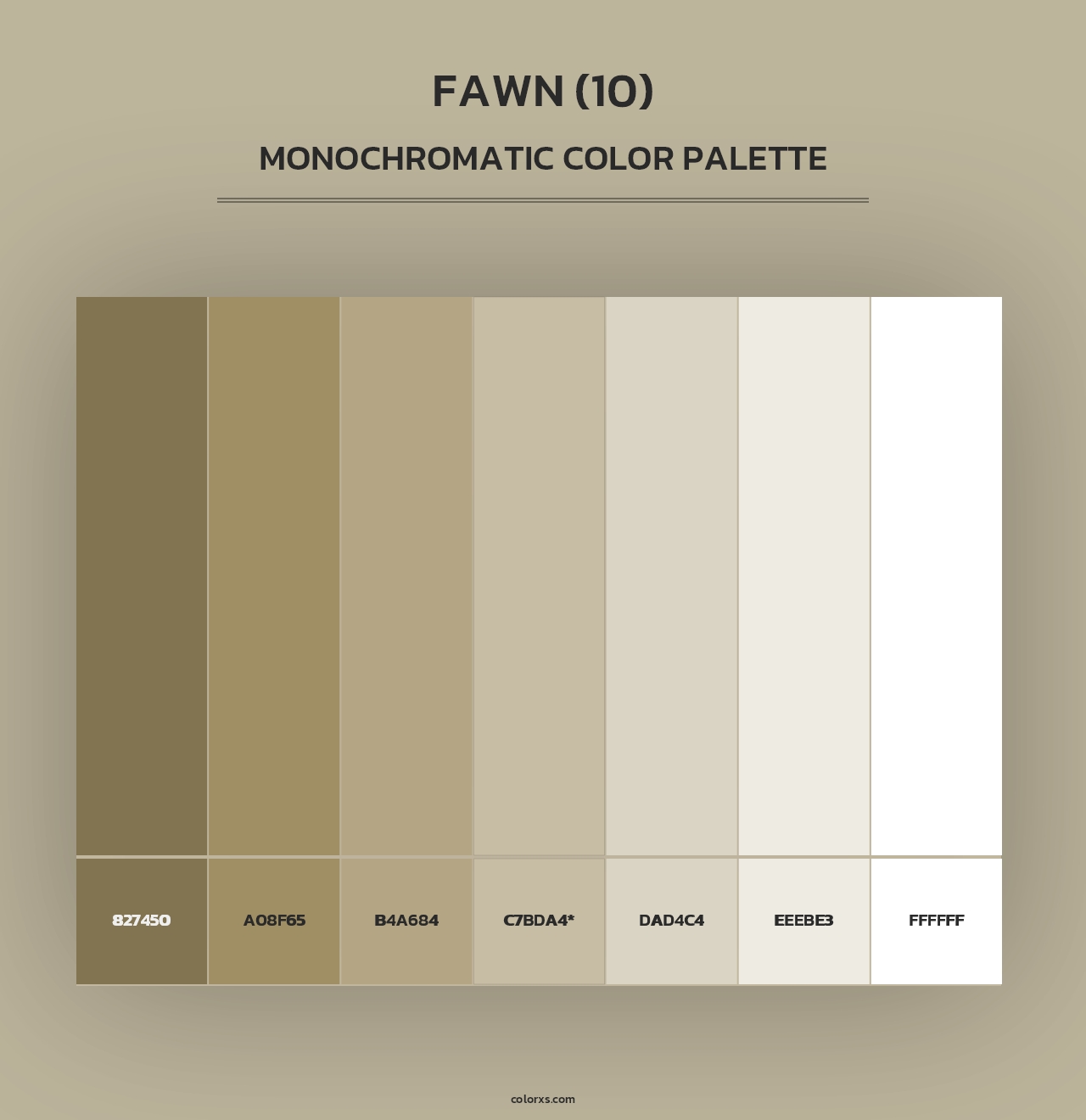 Fawn (10) - Monochromatic Color Palette