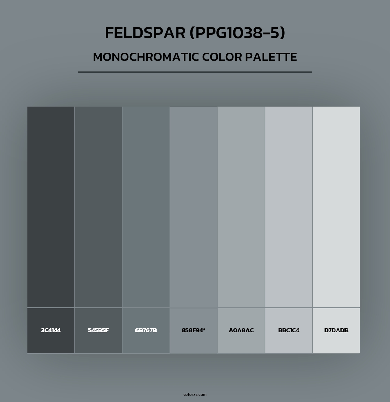 Feldspar (PPG1038-5) - Monochromatic Color Palette