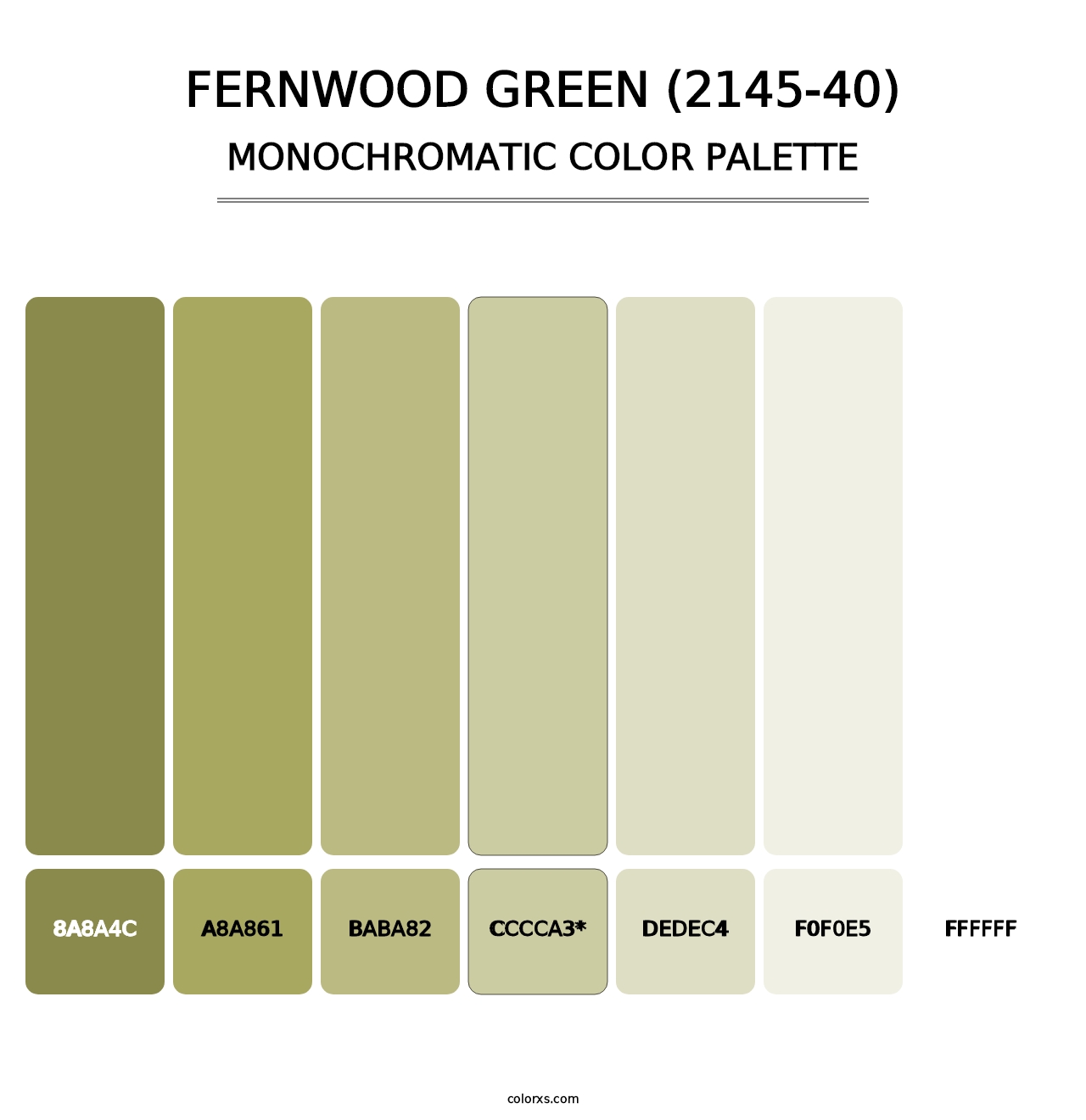 Fernwood Green (2145-40) - Monochromatic Color Palette
