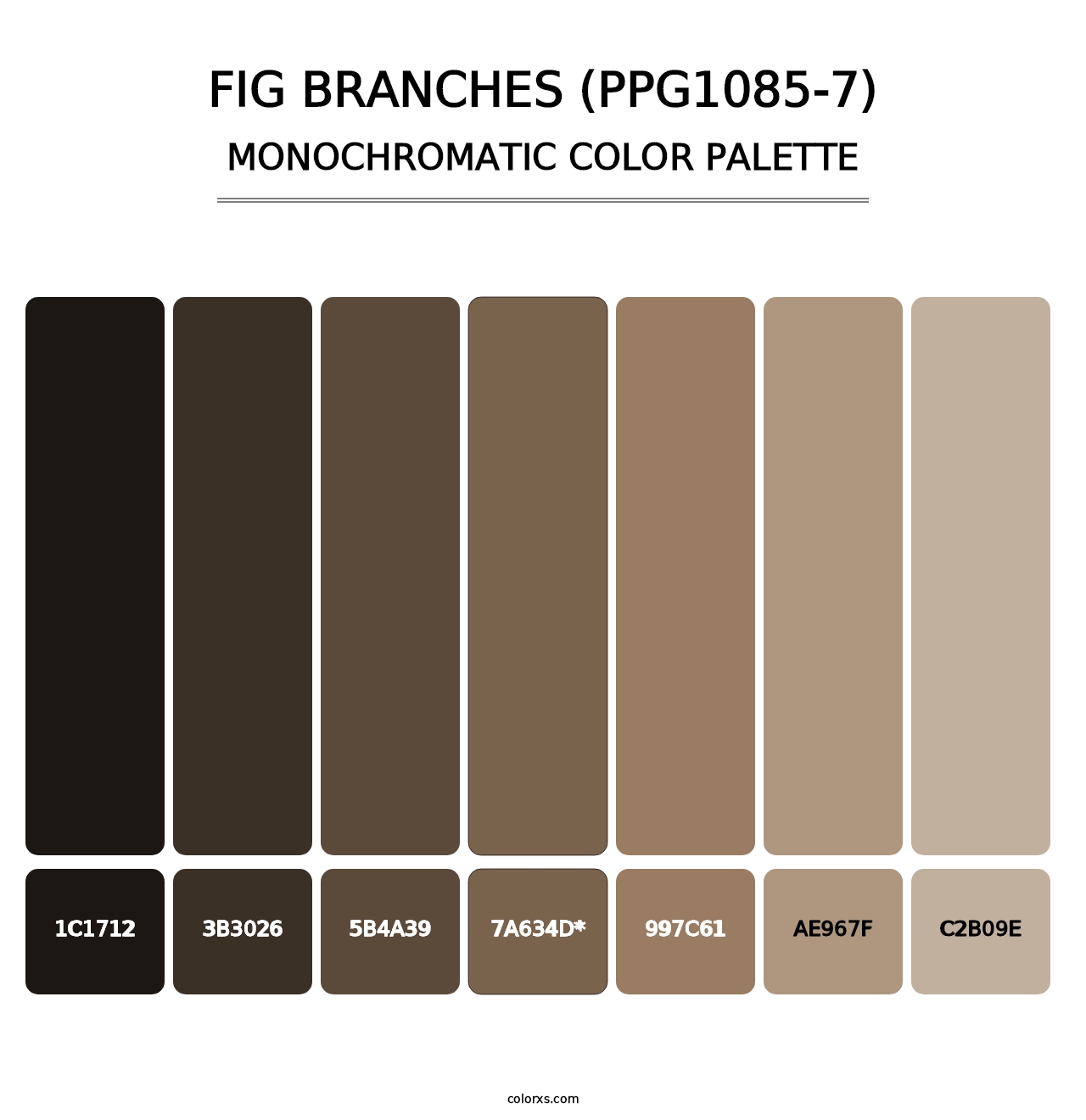 Fig Branches (PPG1085-7) - Monochromatic Color Palette